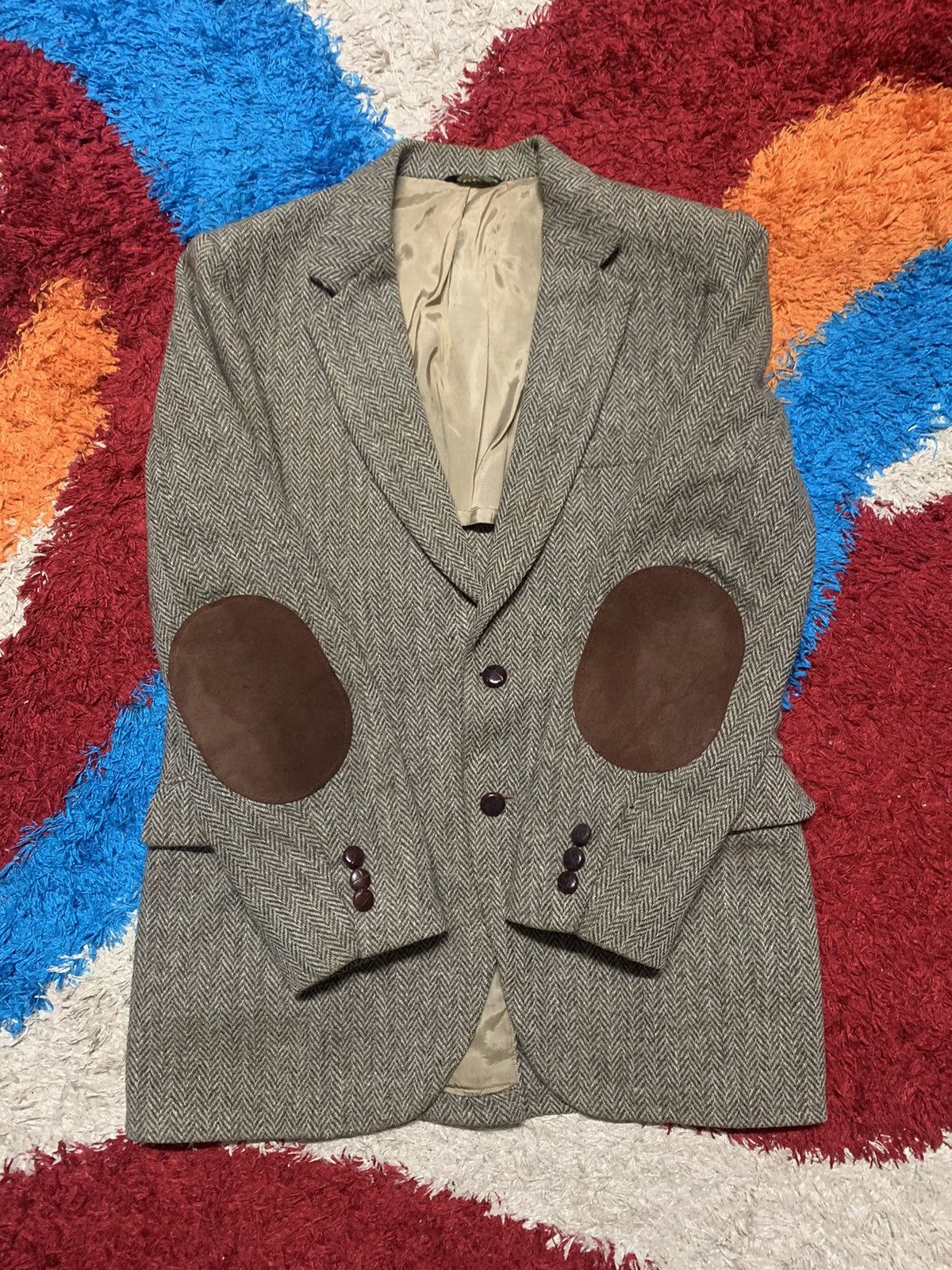 Harris Tweed HARRIS TWEED WOOL CASUAL 3 POCKET COAT Size 38S - 7 Thumbnail