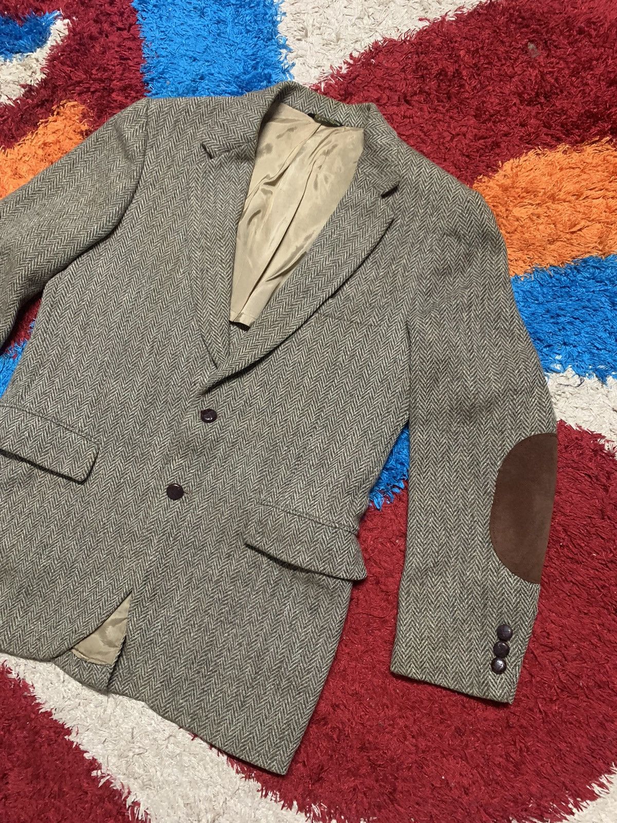 Harris Tweed HARRIS TWEED WOOL CASUAL 3 POCKET COAT Size 38S - 5 Thumbnail