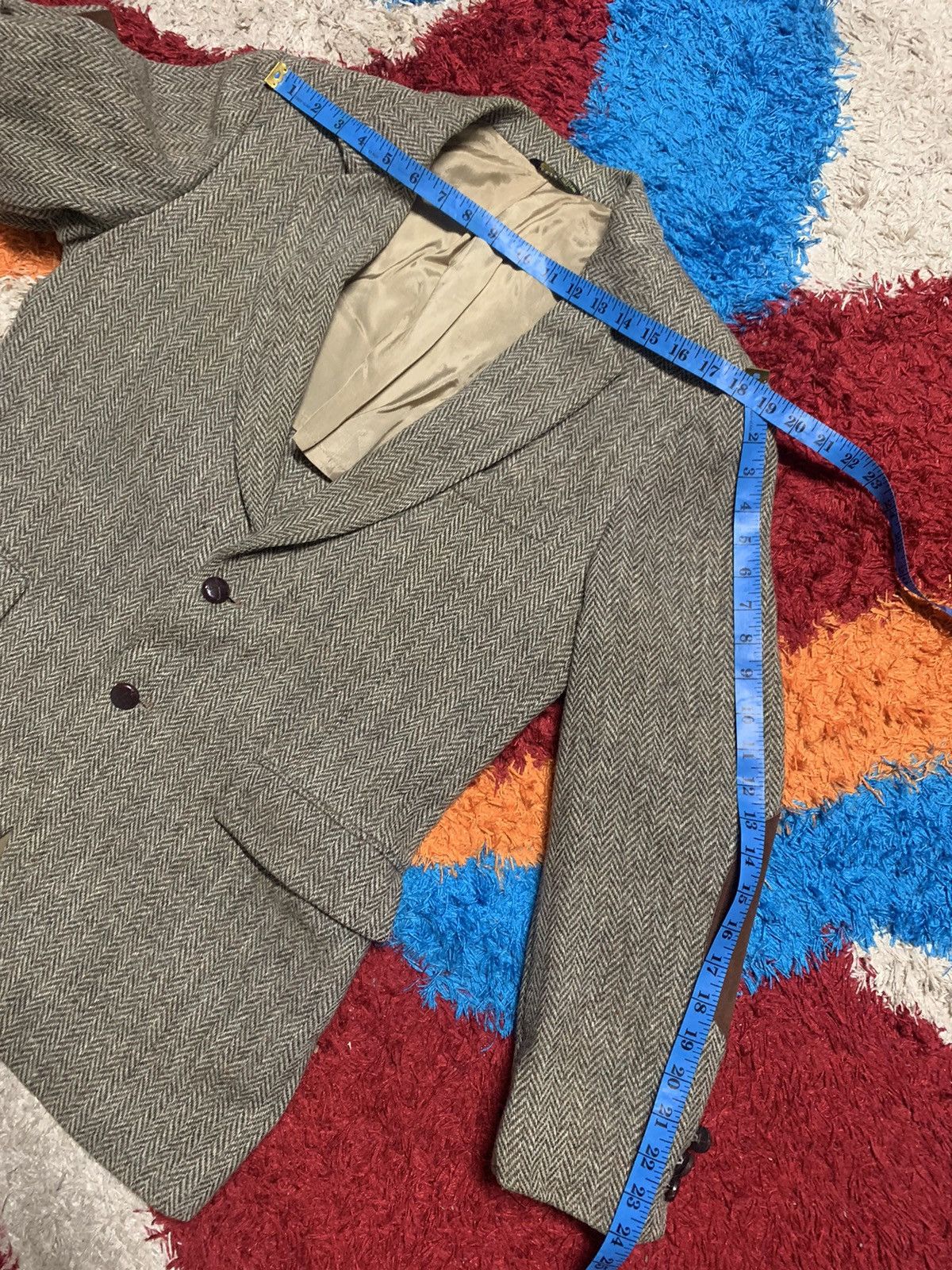Harris Tweed HARRIS TWEED WOOL CASUAL 3 POCKET COAT Size 38S - 13 Thumbnail