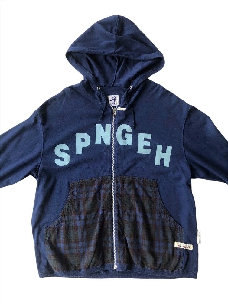 Hai Sporting Gear GRAIL🔥Old Issey HSG Indigo Madras Patchwork Hoodie Sweater Size US L / EU 52-54 / 3 - 2 Thumbnail
