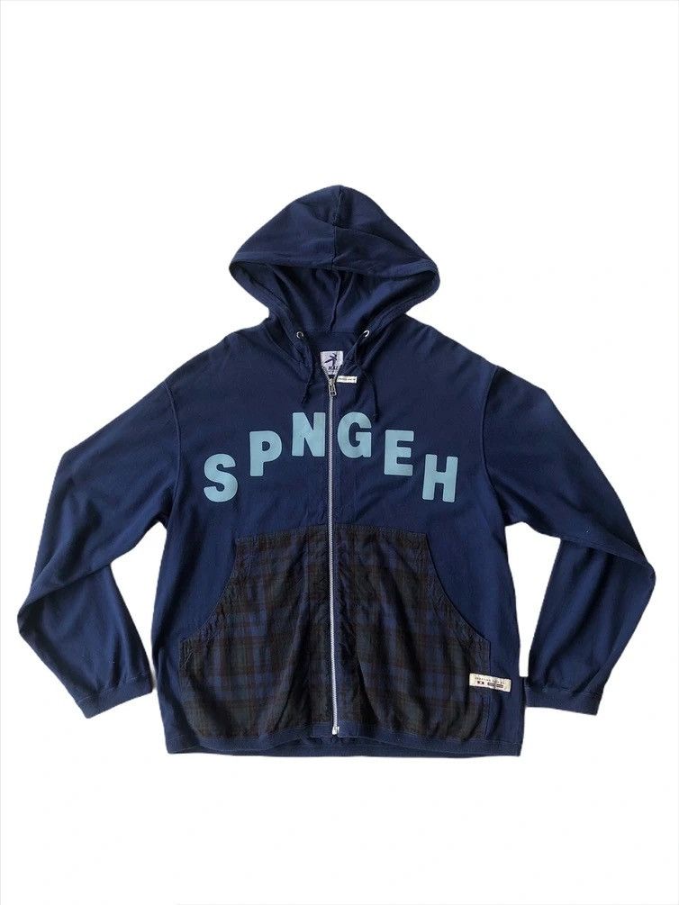 Hai Sporting Gear GRAIL🔥Old Issey HSG Indigo Madras Patchwork Hoodie Sweater Size US L / EU 52-54 / 3 - 1 Thumbnail