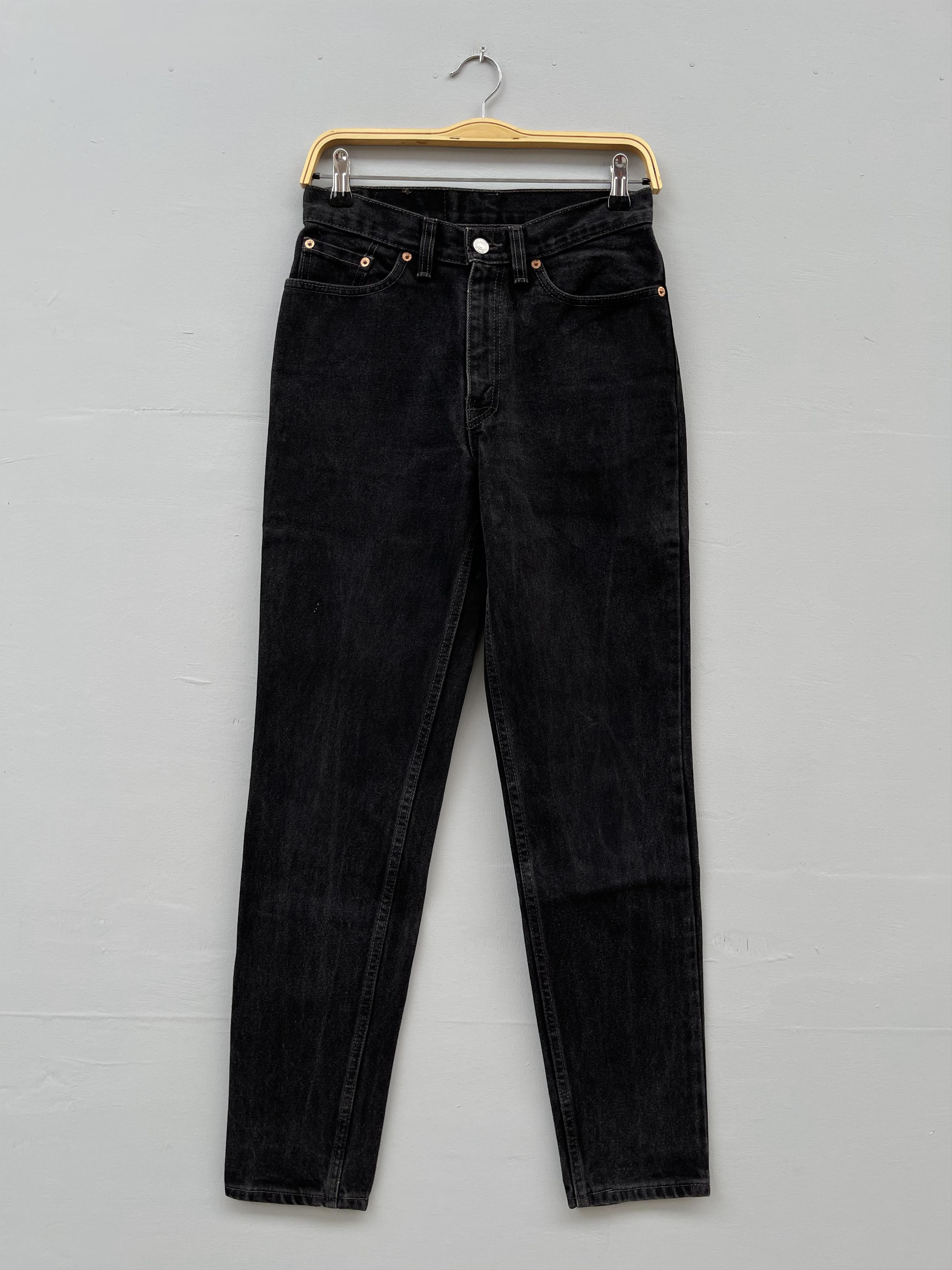 Size 27 Vintage 90s Levis 512 Mid Rise Black Wash Jeans