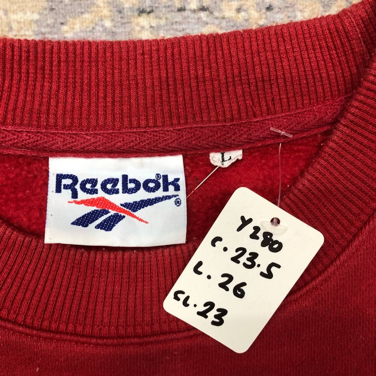 Reebok × Vintage Y280 VTG 90s REEBOK BIG LOGO SWEATSHIRT Size US L / EU 52-54 / 3 - 7 Thumbnail