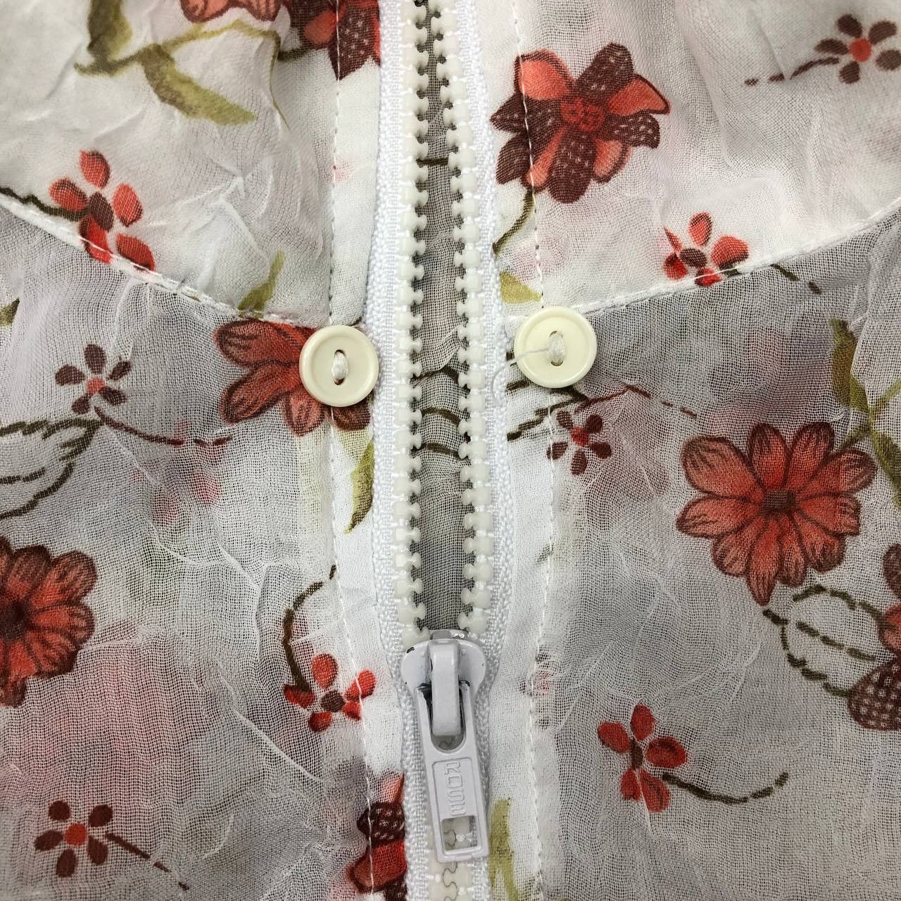 Vintage Y277 VTG CHAR DIN FULLPRINT FLOWER TRASPARENT MESH JACKET Size US M / EU 48-50 / 2 - 7 Thumbnail