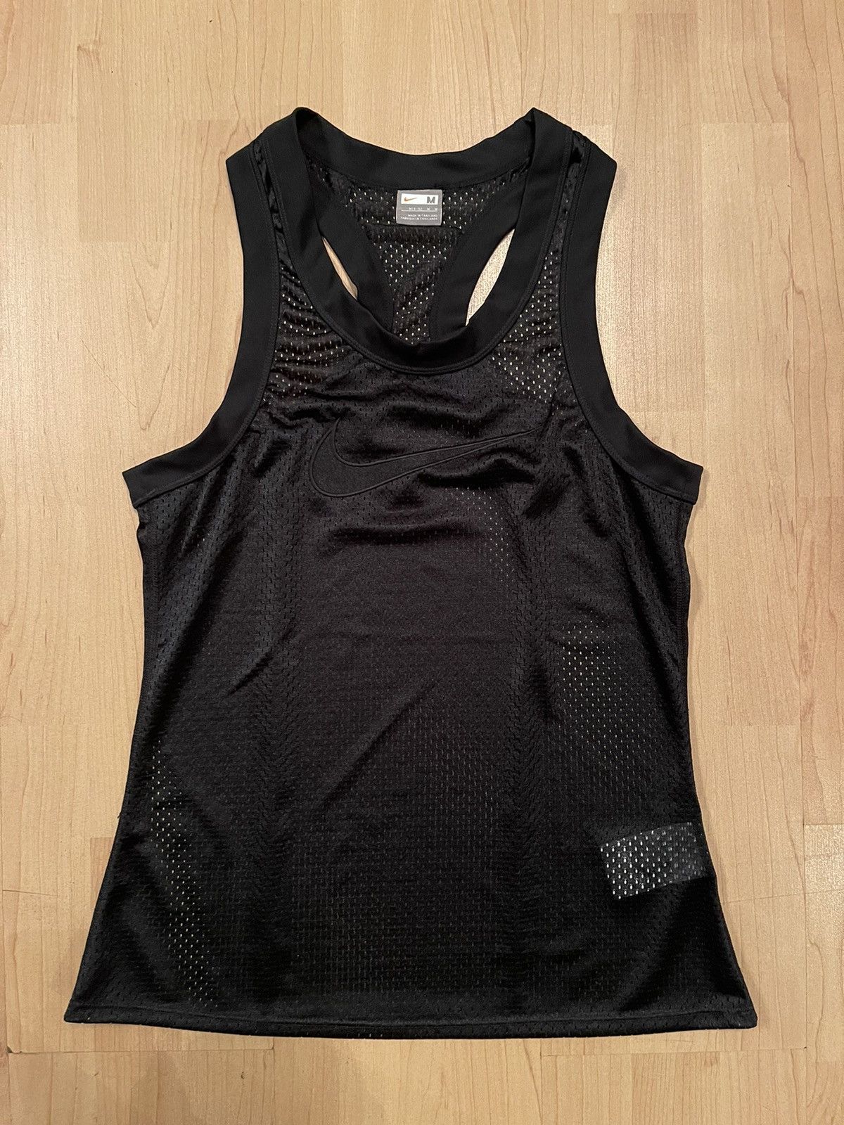 Nike × Vintage 🏀 Nike Y2K vintage 2007 drill mesh tank top big swoosh Size M / US 6-8 / IT 42-44 - 1 Thumbnail