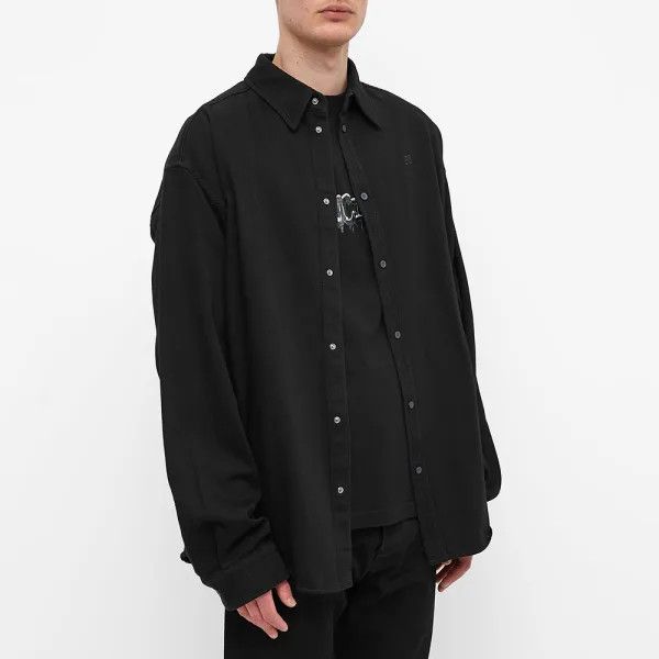 Balenciaga Black Oversized BB Logo Denim Overshirt Size US S / EU 44-46 / 1 - 3 Thumbnail