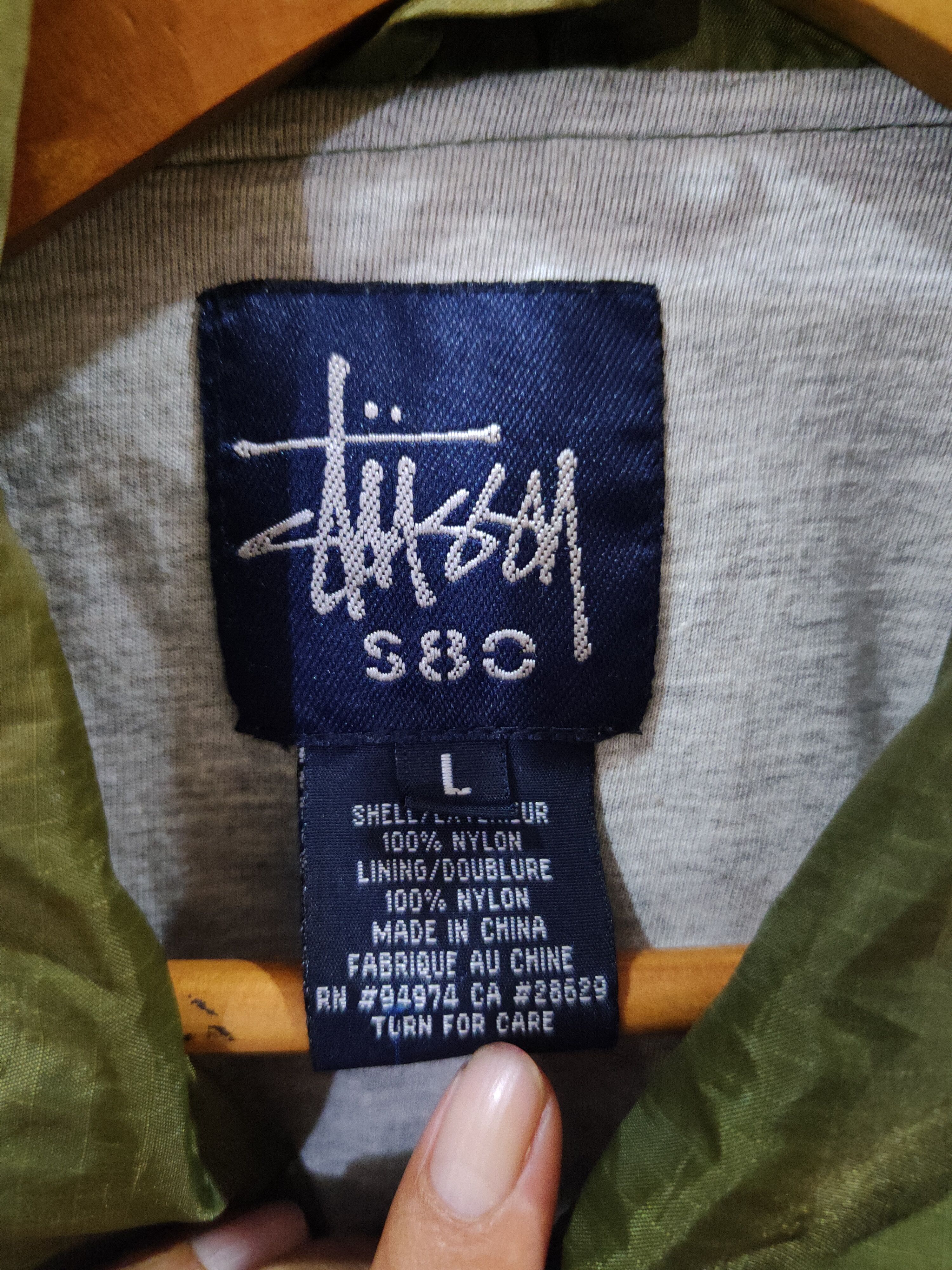 Vintage Stussy Coach Jacket With Sun Faded Effect