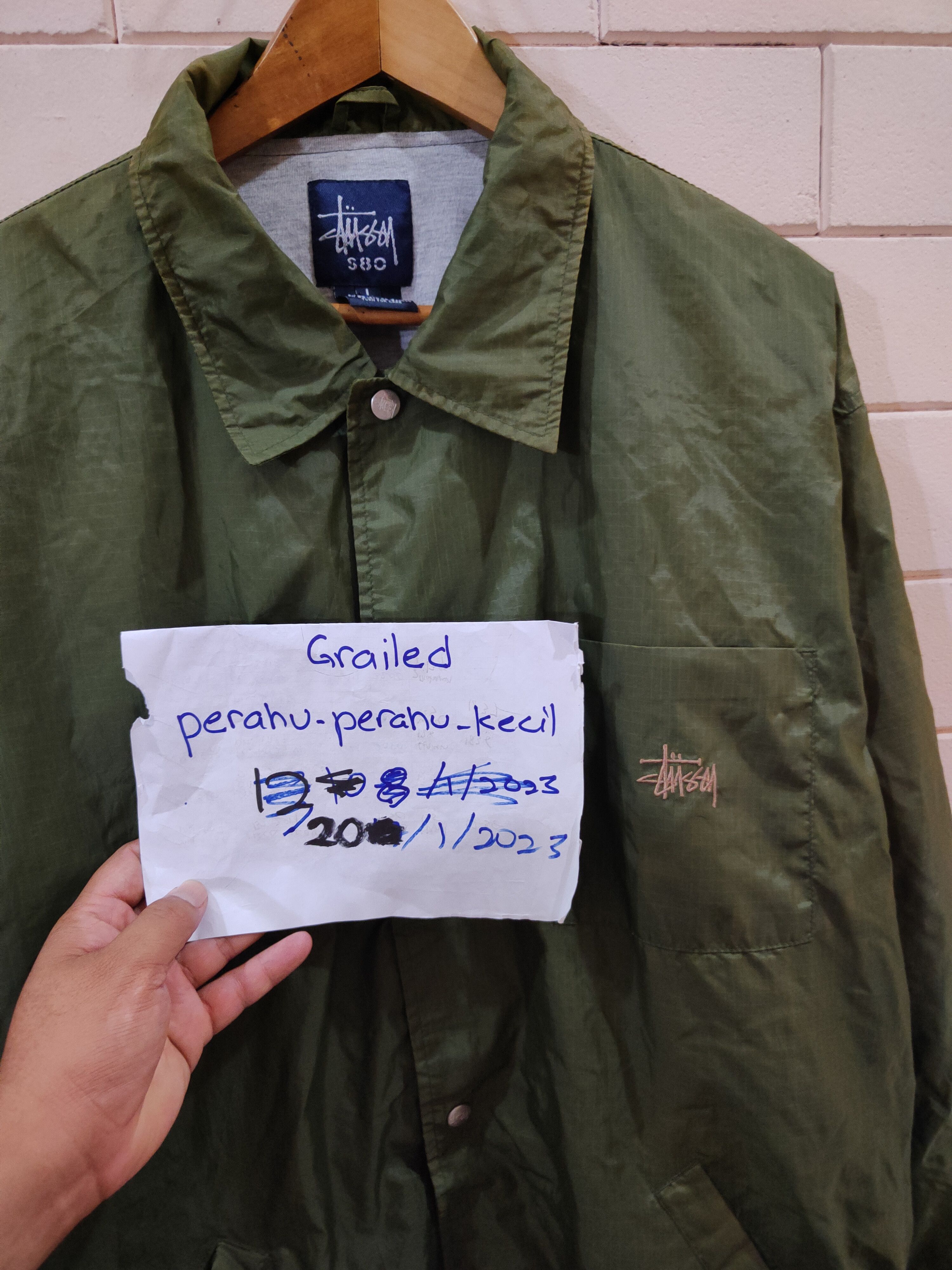Stussy × Vintage Vintage Stussy Coach Jacket With Sun Faded Effect Size US L / EU 52-54 / 3 - 7 Thumbnail