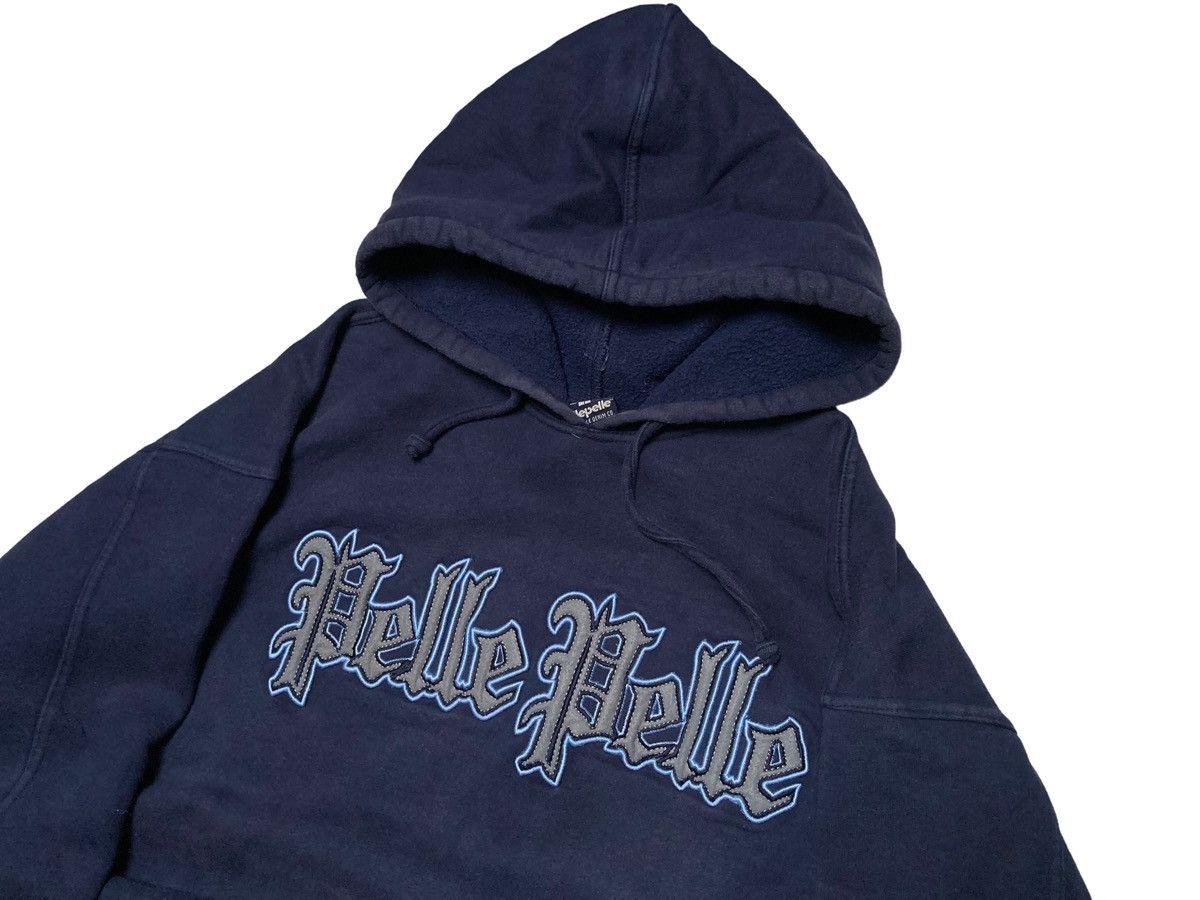 Pelle Pelle × Vintage Rare Vintage 90s Pelle Pelle Hoodie Spellout Big logo Size US XL / EU 56 / 4 - 3 Thumbnail