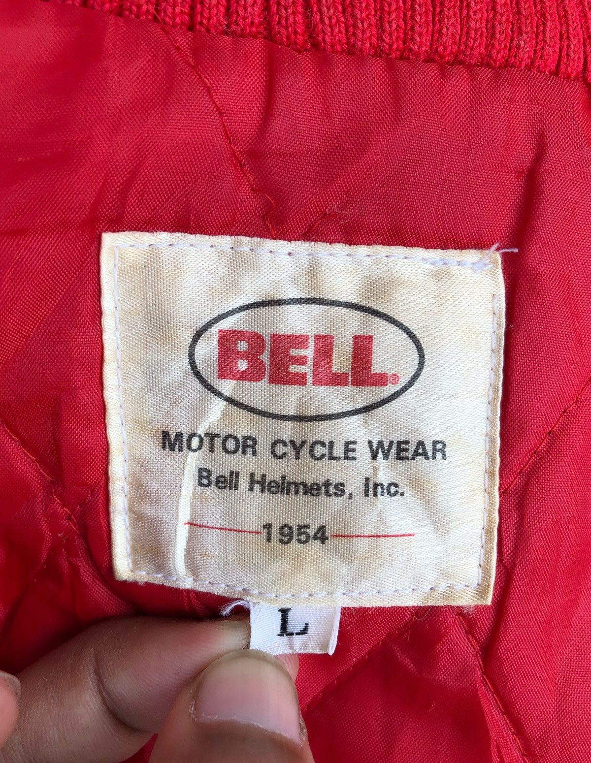 Racer Worldwide 🔥RARE🔥VINTAGE 1990 BELL HELMET RACING TEAM BOMBER JACKET Size US L / EU 52-54 / 3 - 23 Thumbnail
