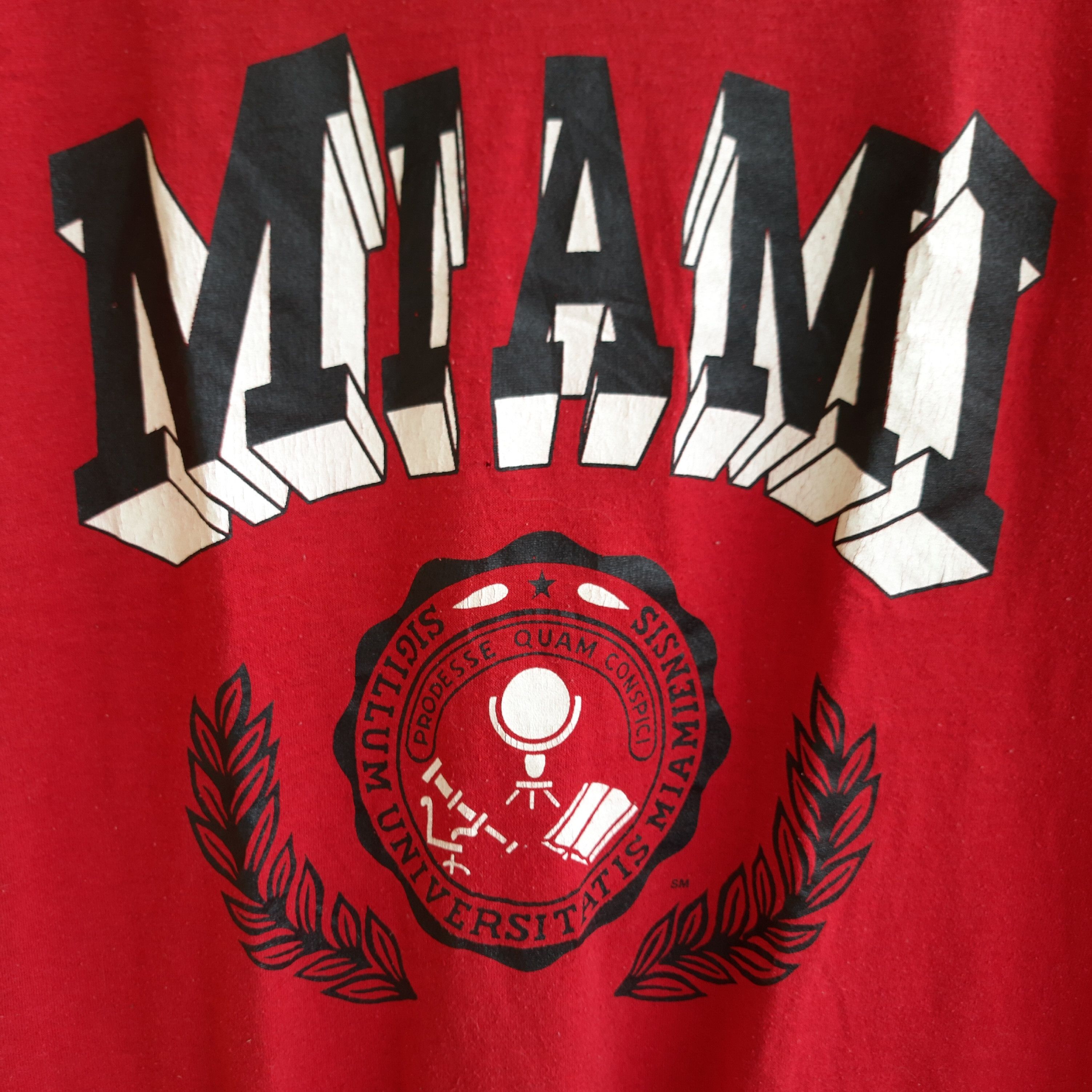 Vintage Vintage 80s 90s MIAMI Sigillum University T-shirt Size US M / EU 48-50 / 2 - 3 Thumbnail