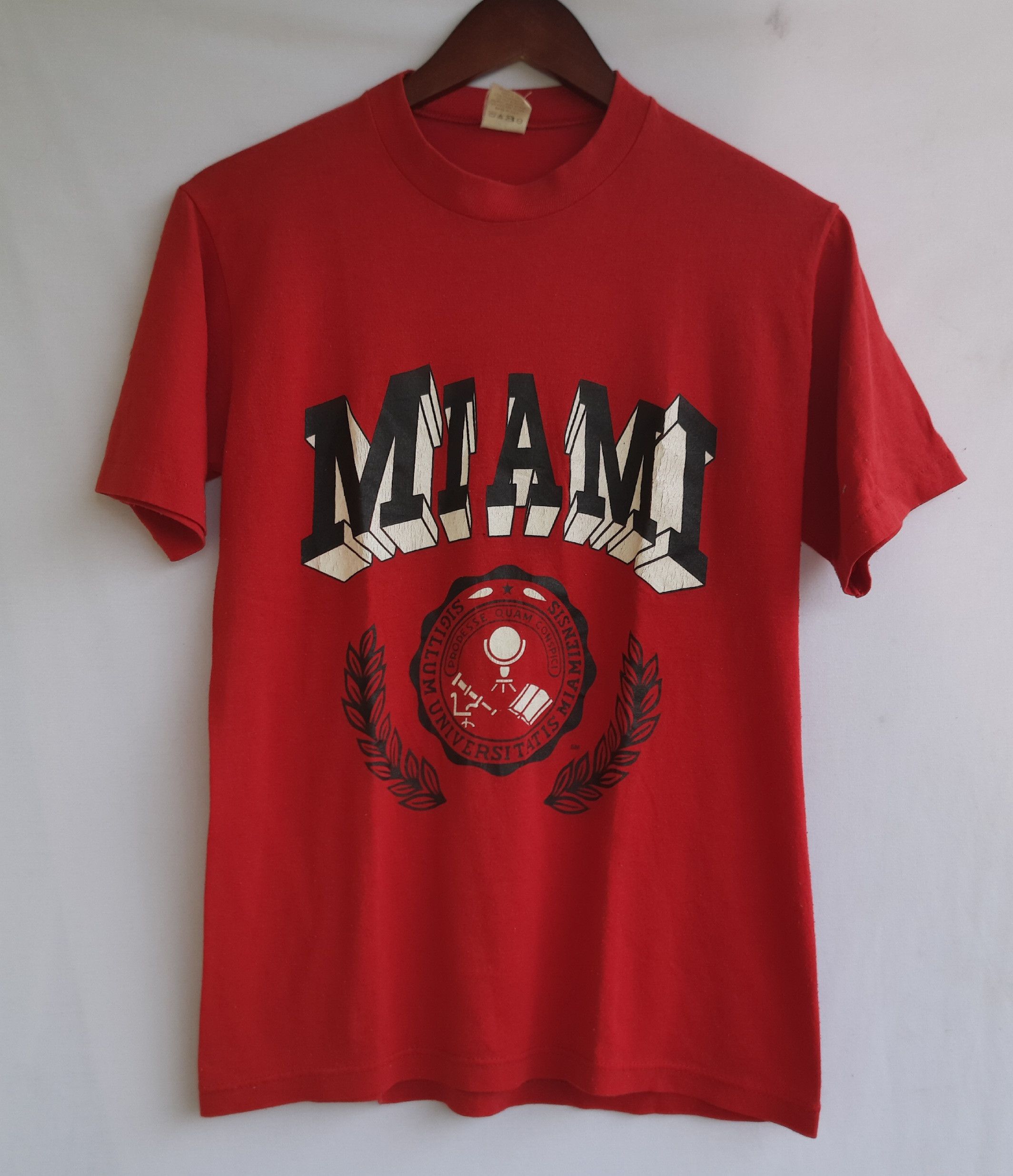 Vintage Vintage 80s 90s MIAMI Sigillum University T-shirt Size US M / EU 48-50 / 2 - 1 Thumbnail