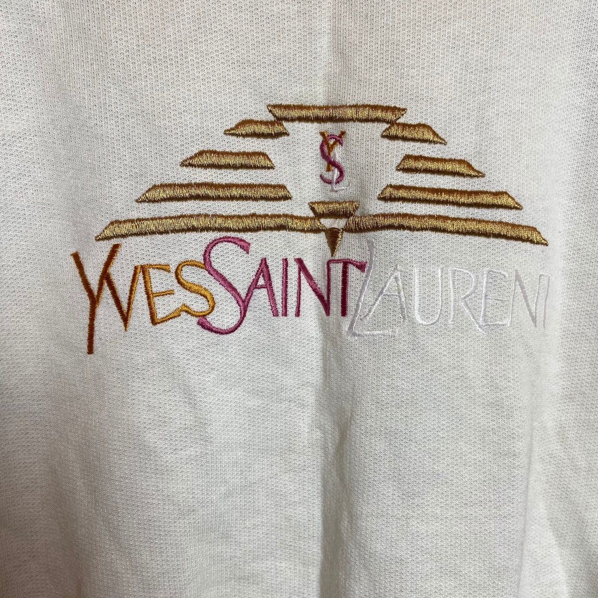 Yves Saint Laurent Yves Saint Laurent YSL Logo Multi Color Knit Sweatshirt Size US L / EU 52-54 / 3 - 3 Thumbnail