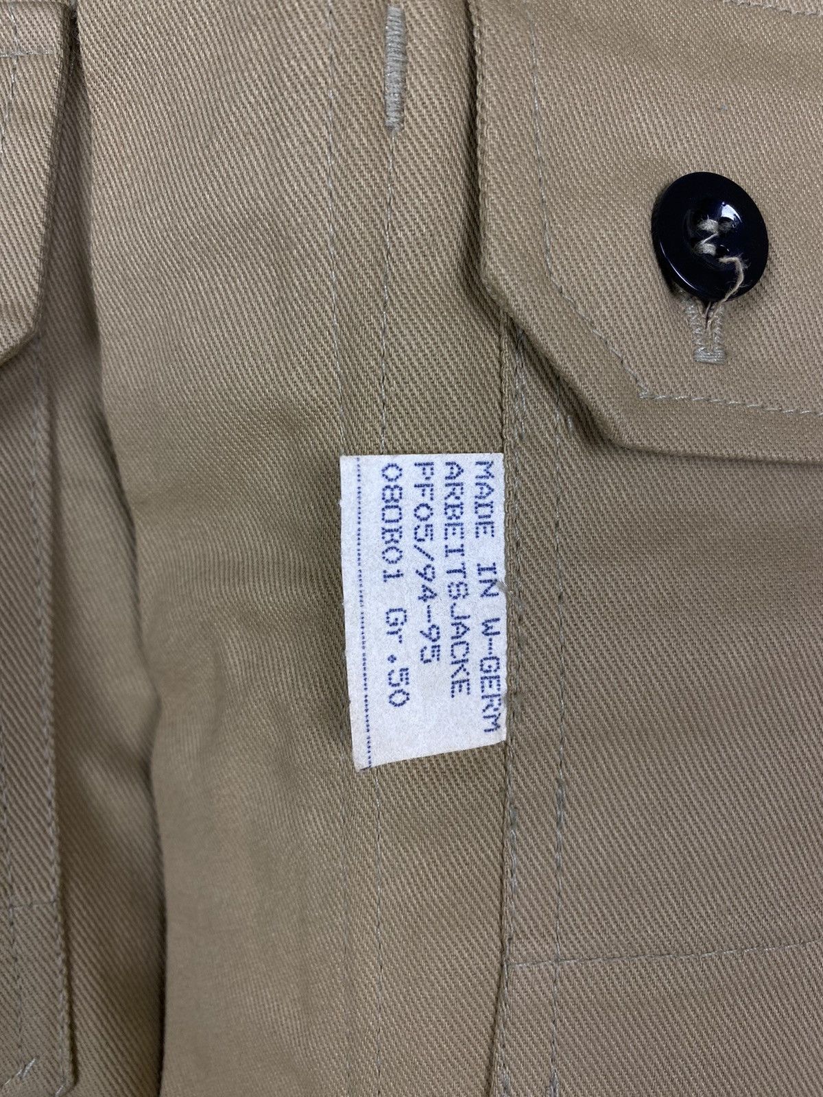 Vintage 70s 80s Vintage Beige German Chest Pocket Boxy Work Jacket Size US M / EU 48-50 / 2 - 7 Thumbnail