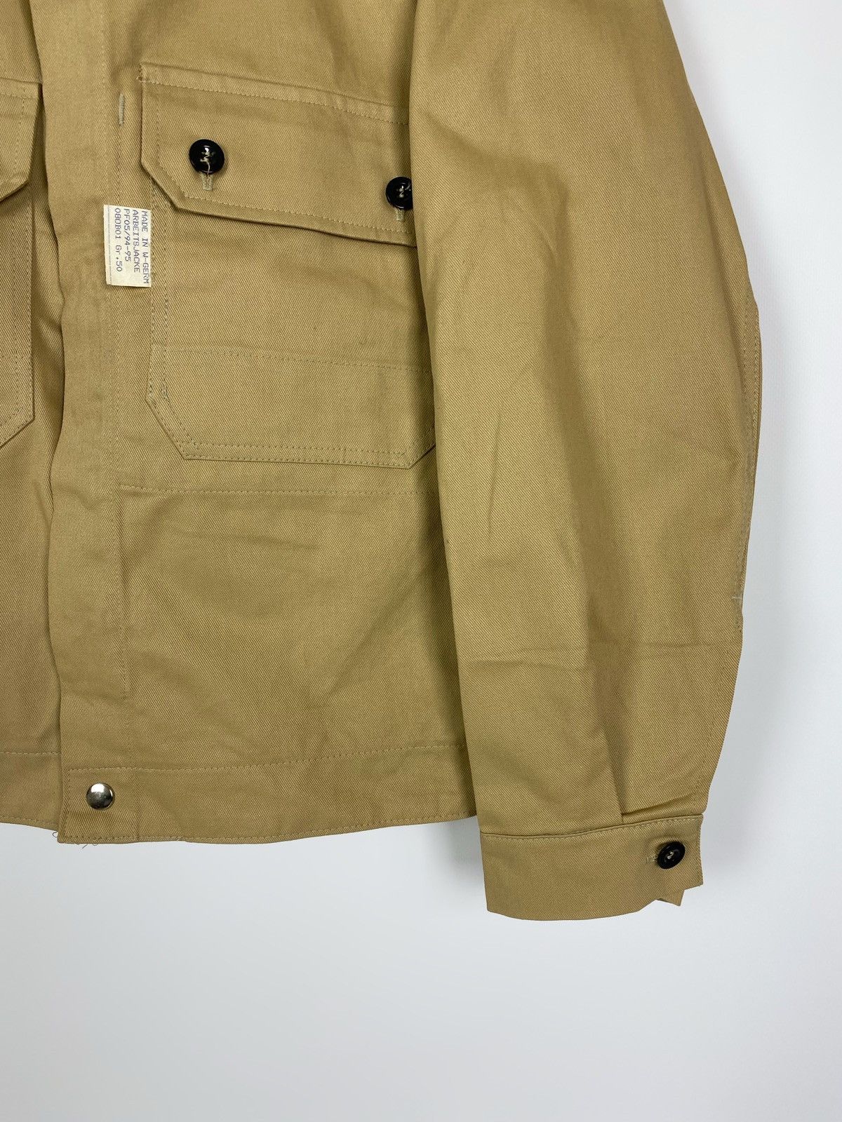 Vintage 70s 80s Vintage Beige German Chest Pocket Boxy Work Jacket Size US M / EU 48-50 / 2 - 5 Thumbnail