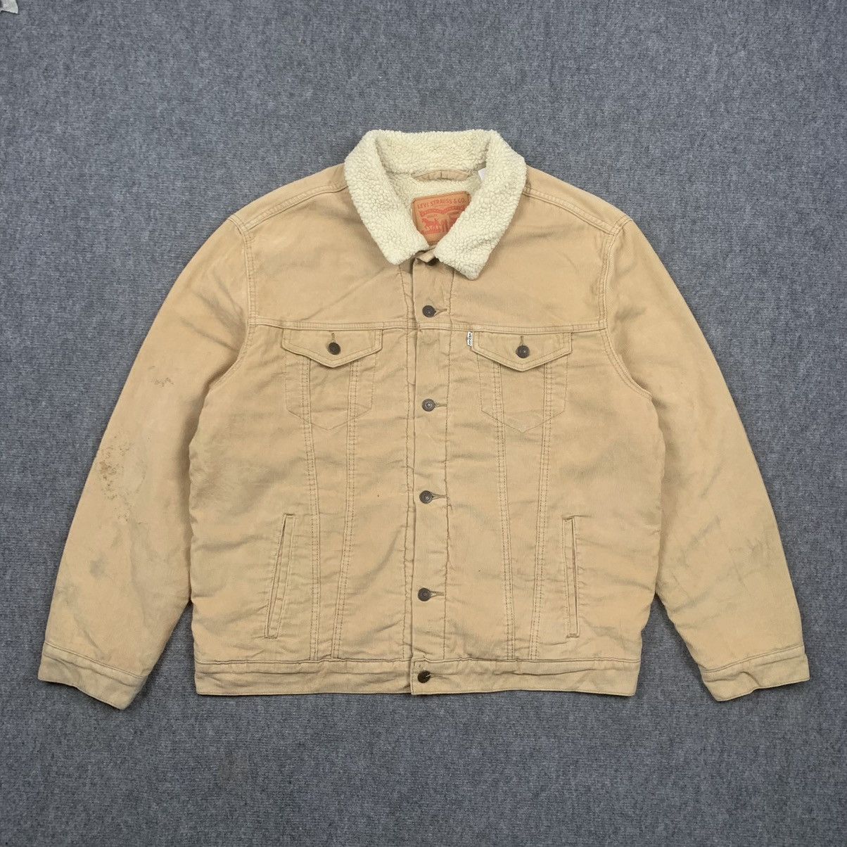 Vintage Levis White Tab Corduroy Sherpa Jacket