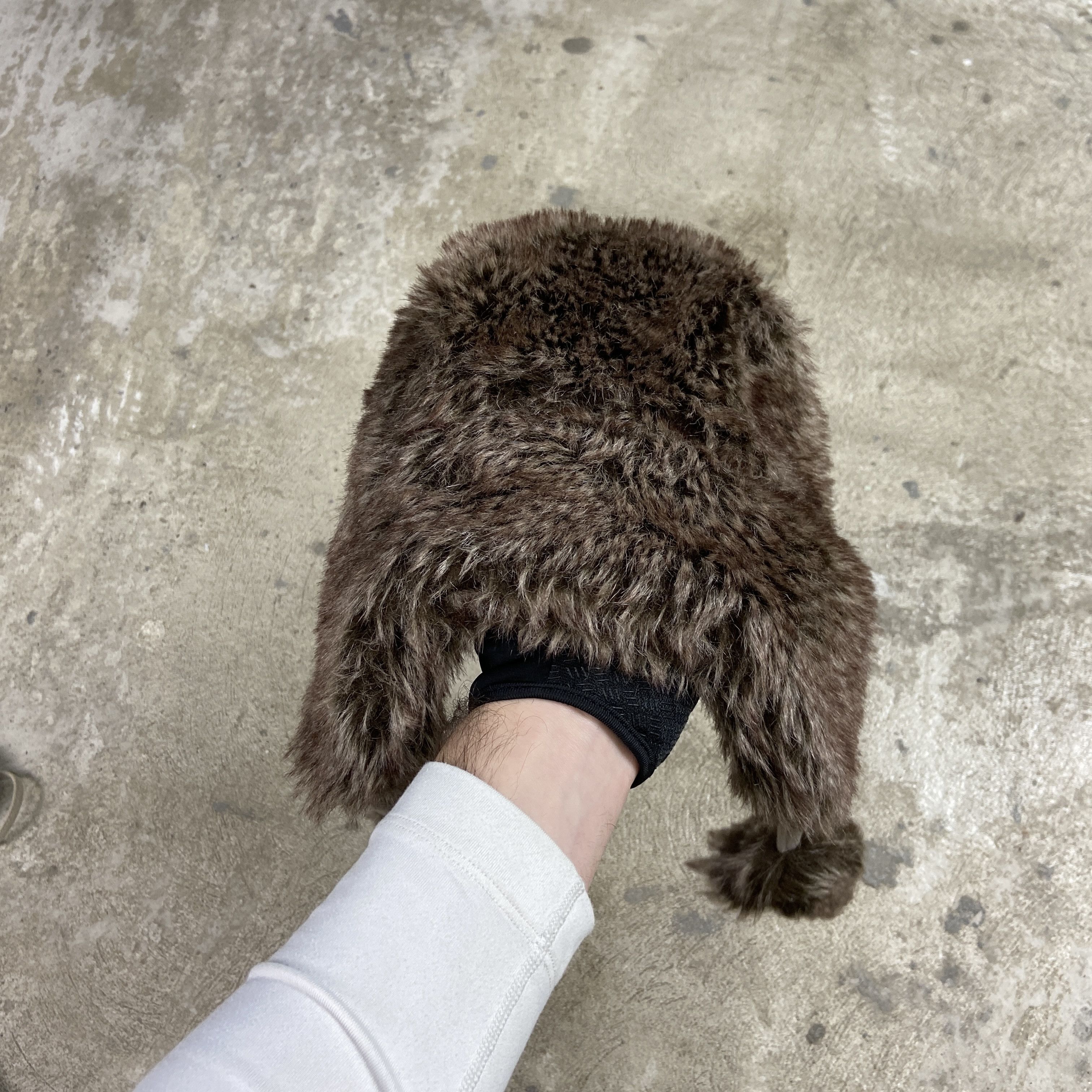 Vintage Y2K MOHAIR VINTAGE USHANKA HAT WITH EAR FLAPS - № 4045 Size ONE SIZE - 3 Thumbnail