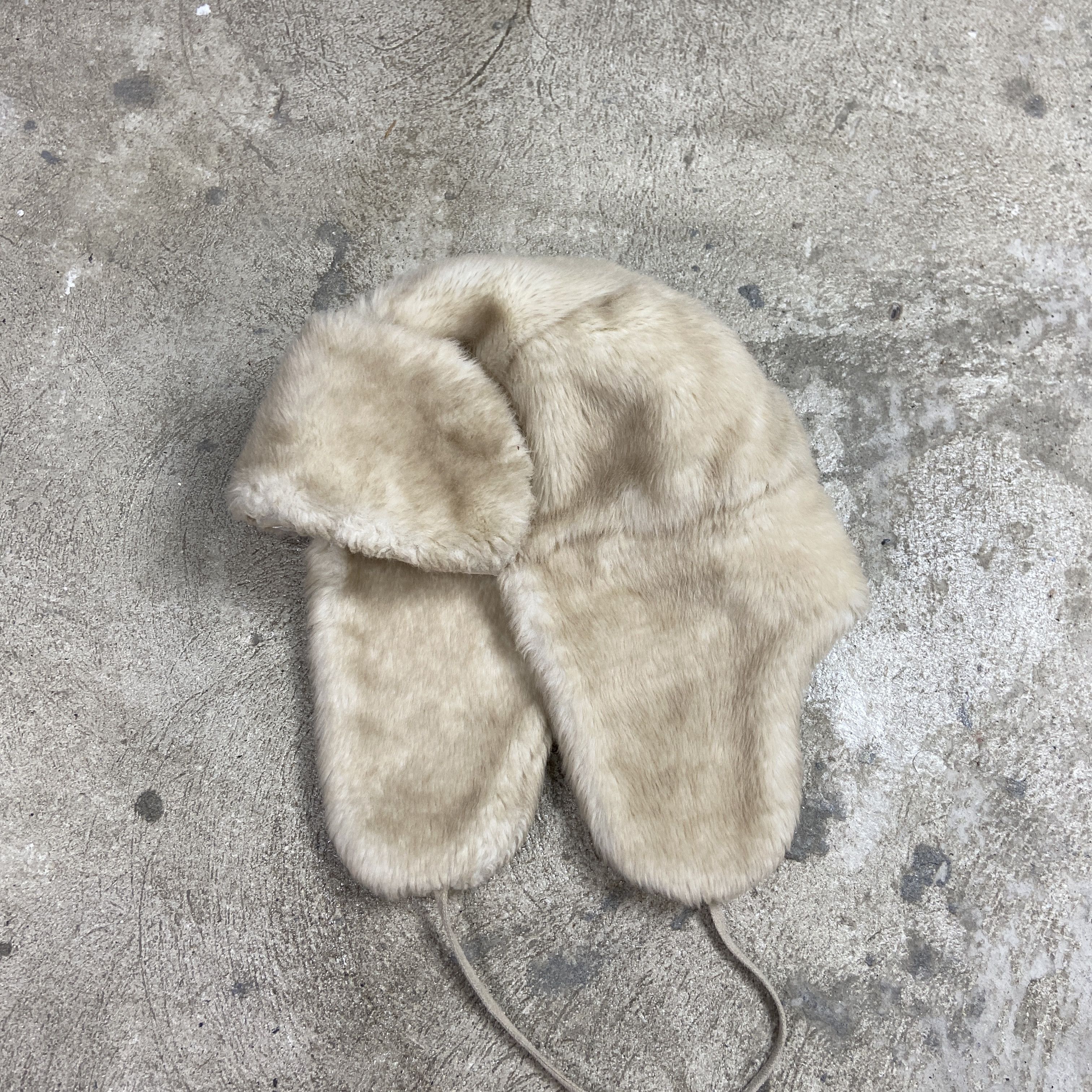 Vintage SHAPKA USHANKA Y2K JAPANESE TEDDY FUR HAT 1990s LOT № 4009