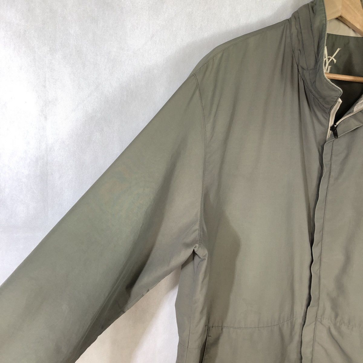 Yves Saint Laurent Vintage Ysl Yves Saint Laurent Zipper Olive Grey Jacket Size US L / EU 52-54 / 3 - 6 Thumbnail