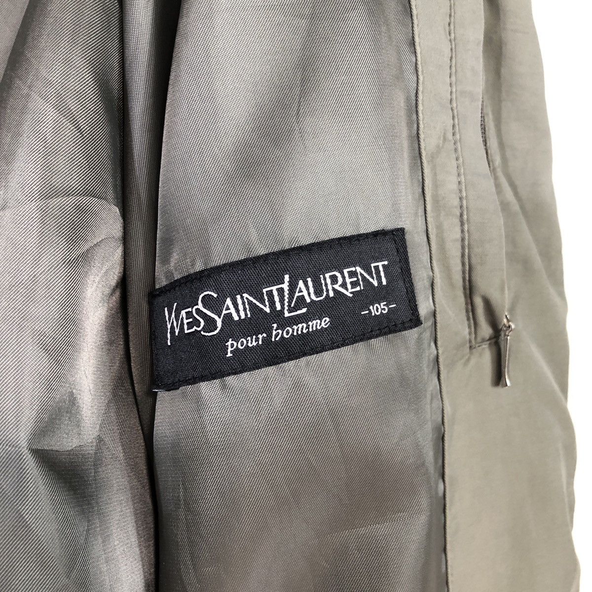 Yves Saint Laurent Vintage Ysl Yves Saint Laurent Zipper Olive Grey Jacket Size US L / EU 52-54 / 3 - 13 Thumbnail