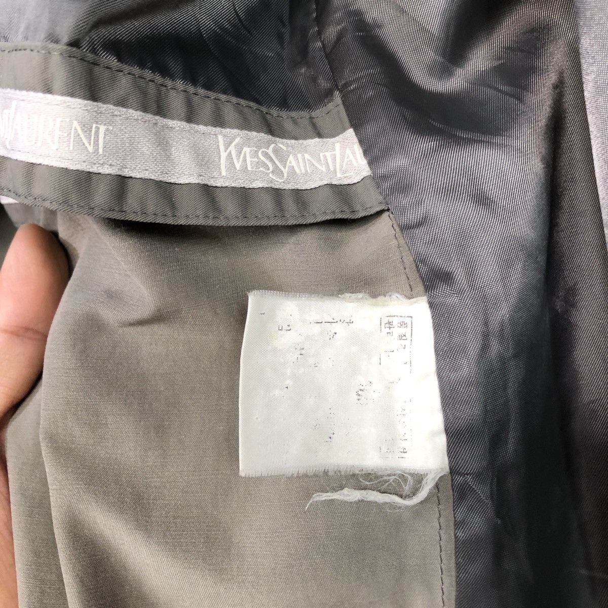 Yves Saint Laurent Vintage Ysl Yves Saint Laurent Zipper Olive Grey Jacket Size US L / EU 52-54 / 3 - 14 Thumbnail