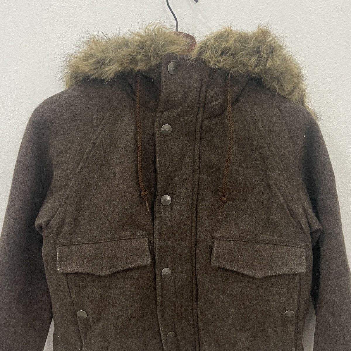 Carhartt Vintage Carhatt Hoodies Wool Jacket Size L / US 10 / IT 46 - 4 Thumbnail