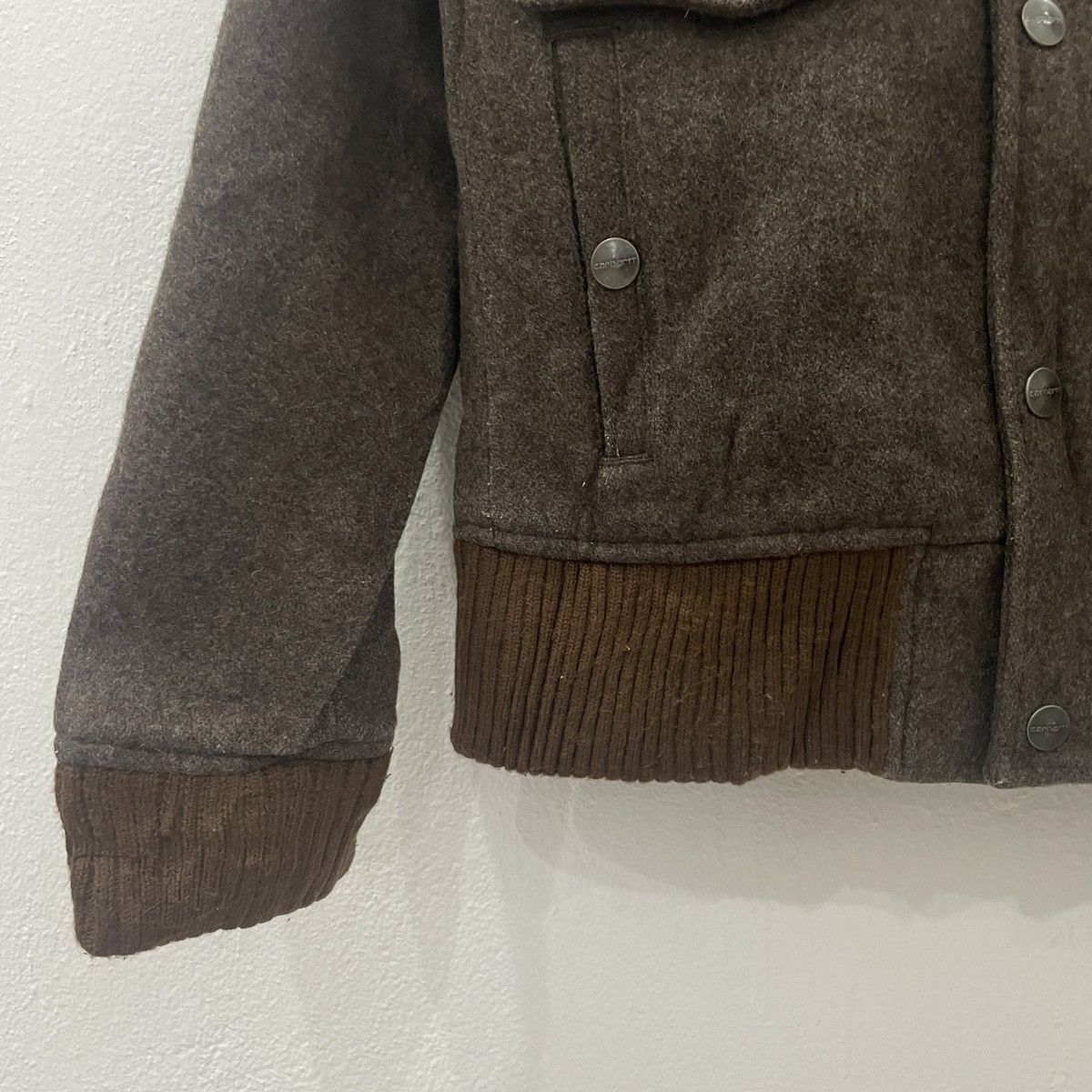 Carhartt Vintage Carhatt Hoodies Wool Jacket Size L / US 10 / IT 46 - 3 Thumbnail