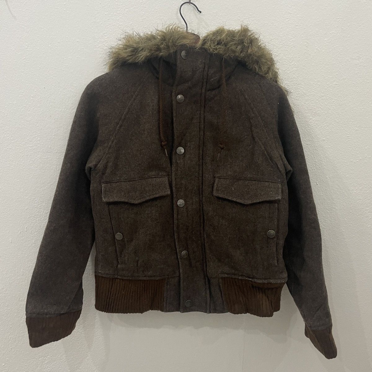 image of Carhartt Vintage Carhatt Hoodies Wool Jacket in Chocolate, Women's (Size Large)