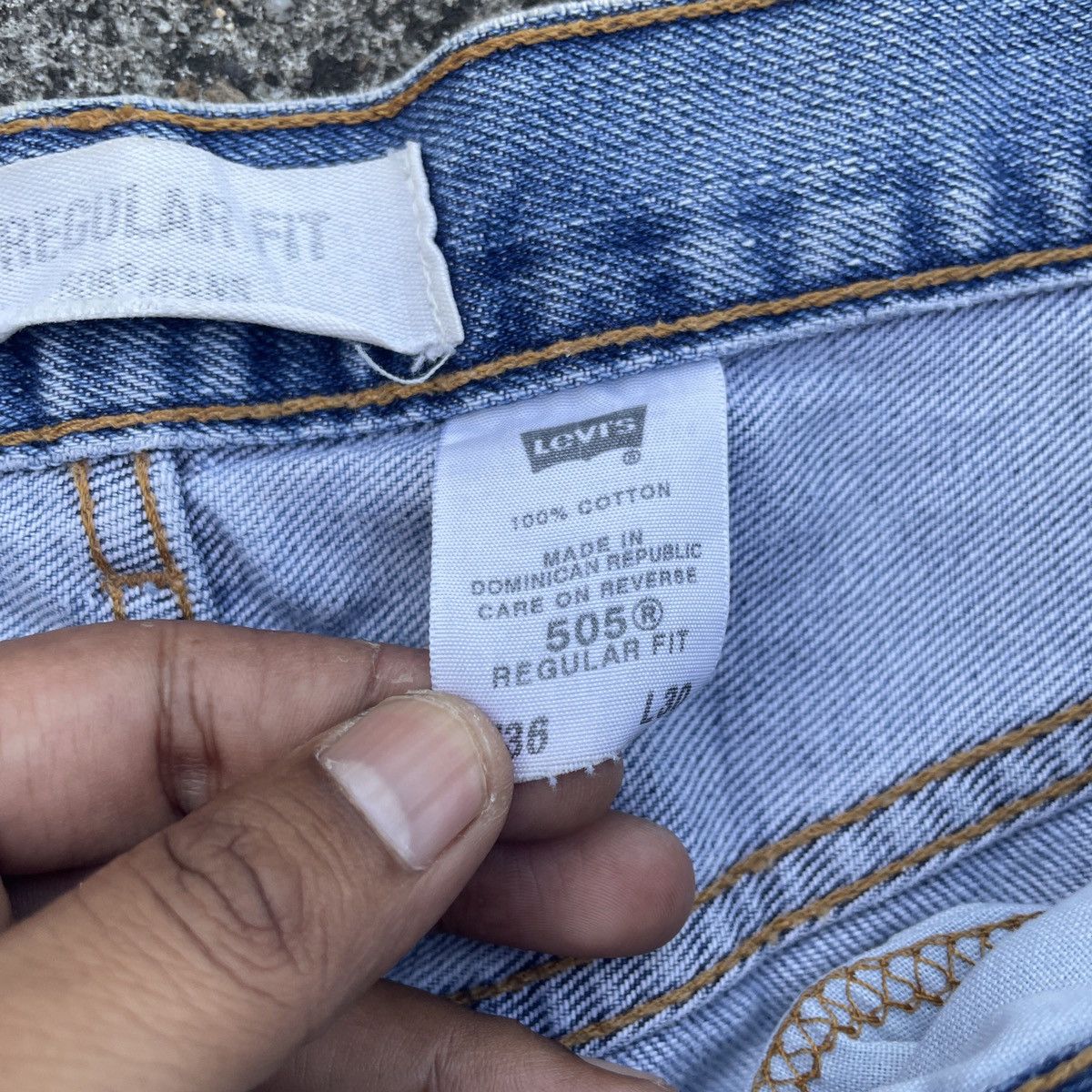 Levi's Vintage Levis 505 Distressed Denim Jeans Size US 34 / EU 50 - 6 Thumbnail