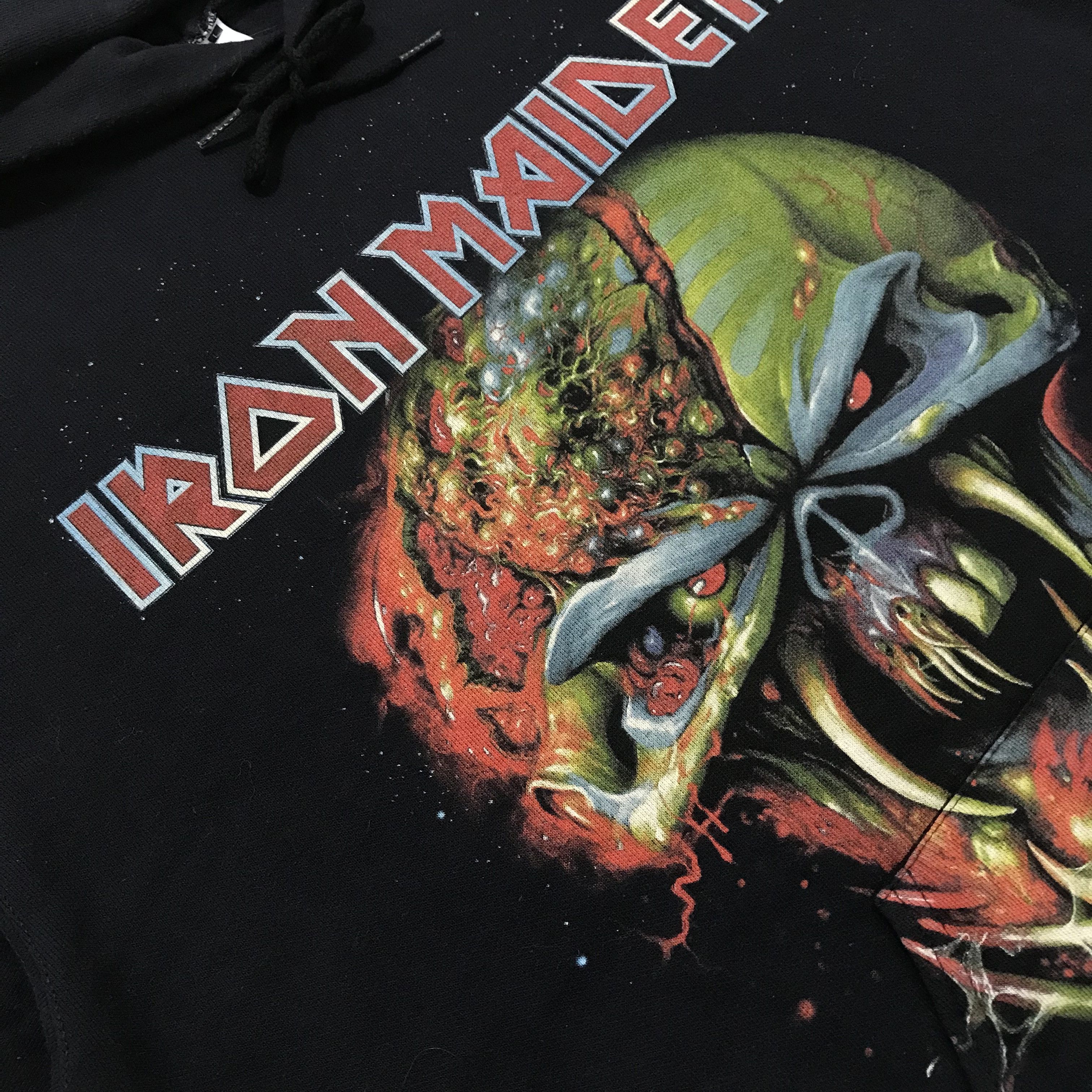 Band Tees × Iron Maiden × Vintage IRON MAIDEN Vintage Hoodie Metal Y2K Tour Rock Streetwear Size US L / EU 52-54 / 3 - 5 Thumbnail