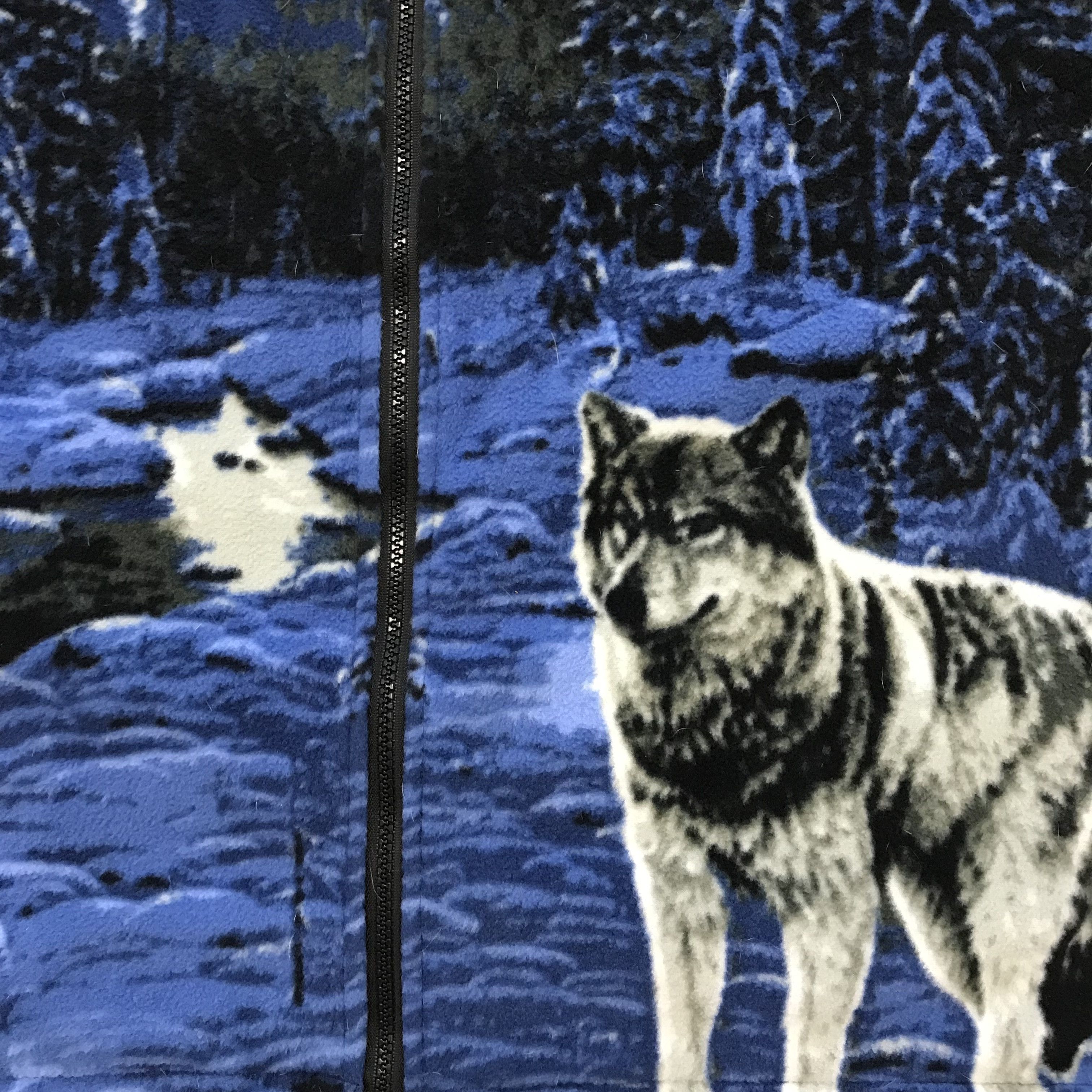 Vintage Vintage Fleece Jacket All Over Print Wolf Supreme Asap 90s Size US M / EU 48-50 / 2 - 5 Thumbnail
