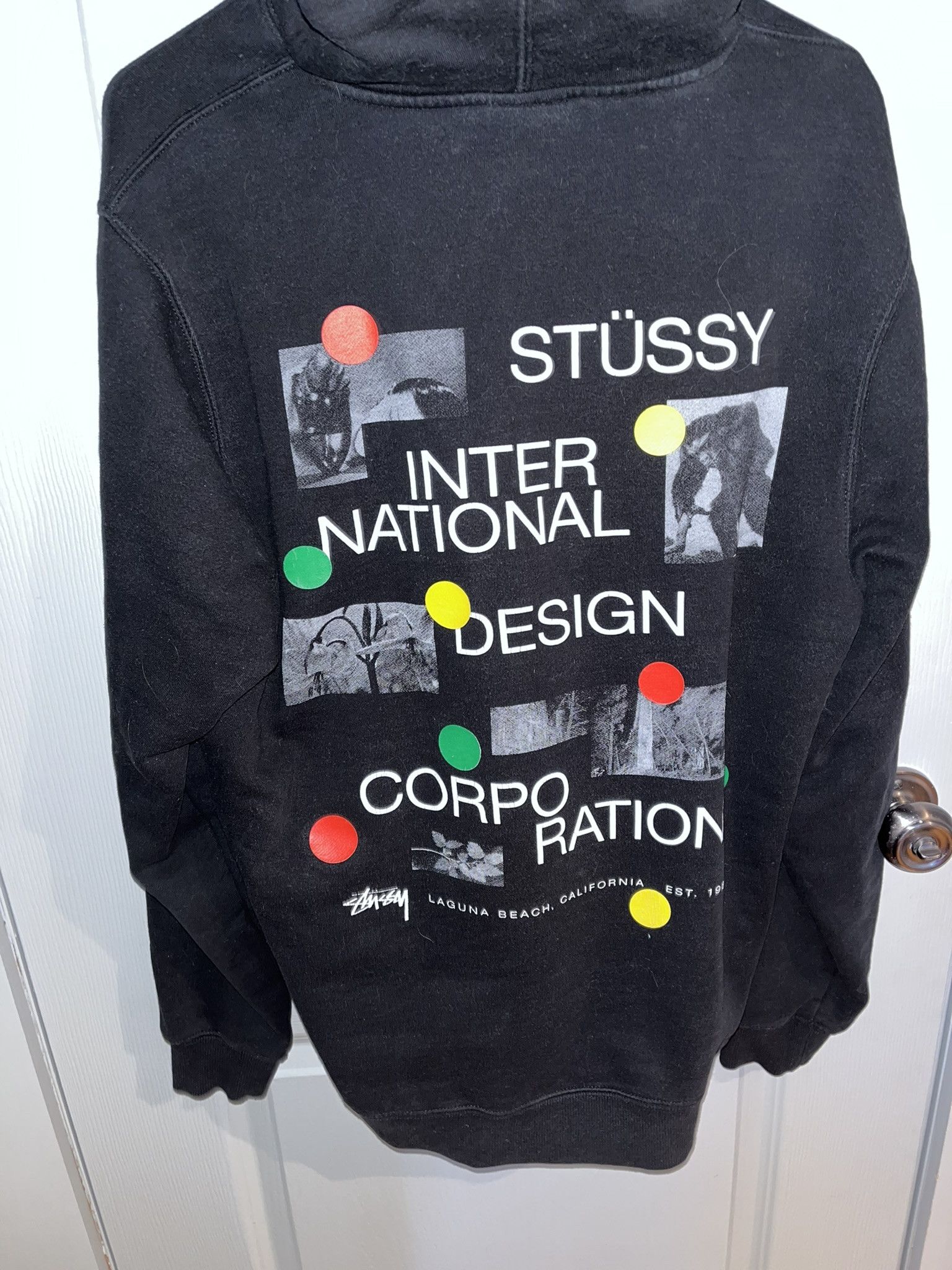 Stussy Dot Collage Hood | Grailed