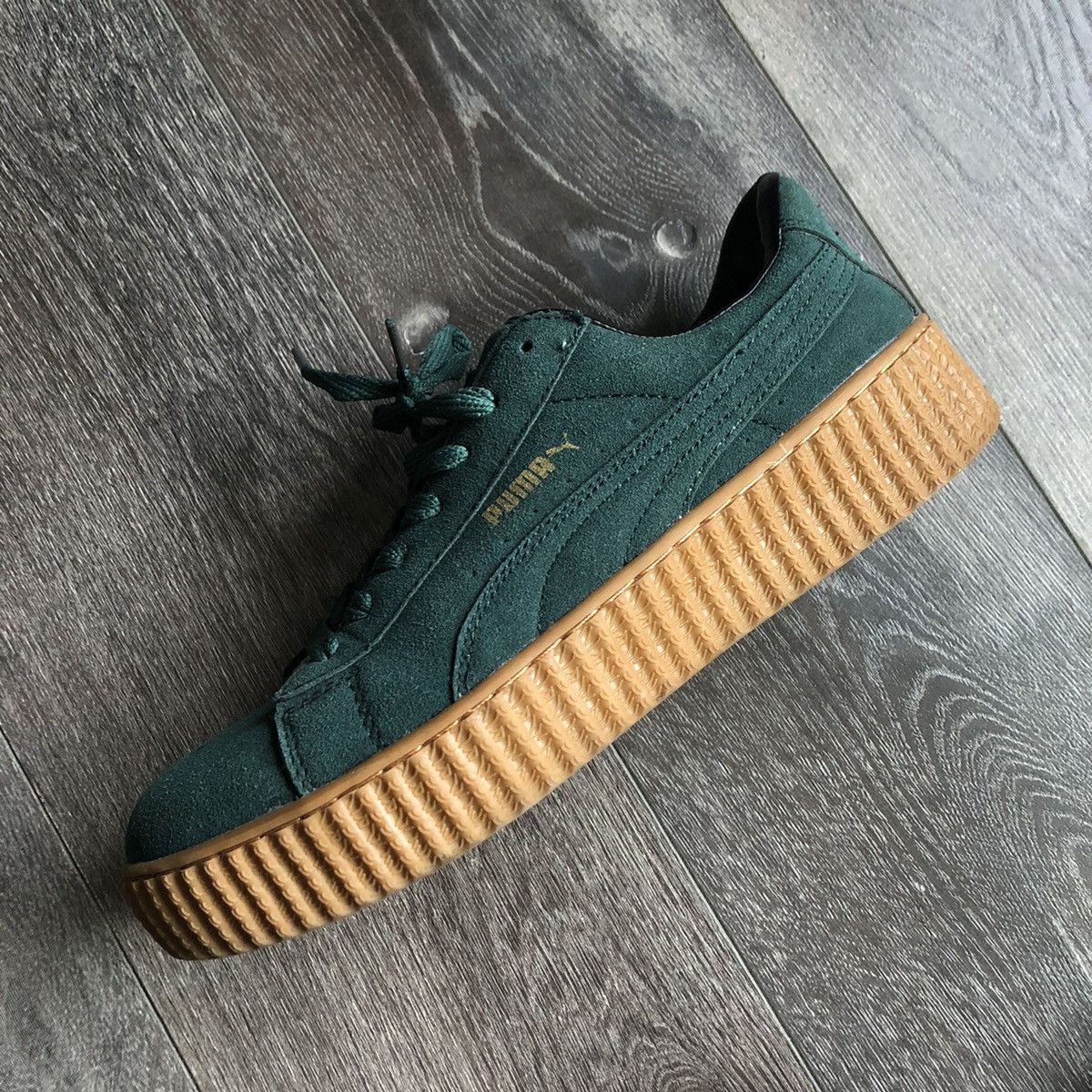 Fenty × Puma Vintage Puma X Fenty Rihanna Green Suede Creepers Gum Shoes Size US 8.5 / IT 38.5 - 9 Thumbnail