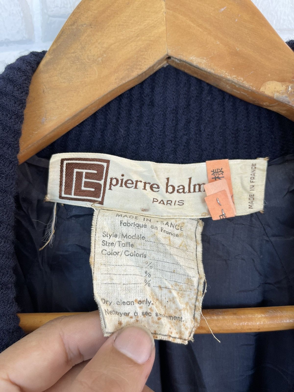 Pierre Balmain Vtg Corduroy PIERRE BALMAIN France Double Breast Long Coat Size US L / EU 52-54 / 3 - 2 Thumbnail