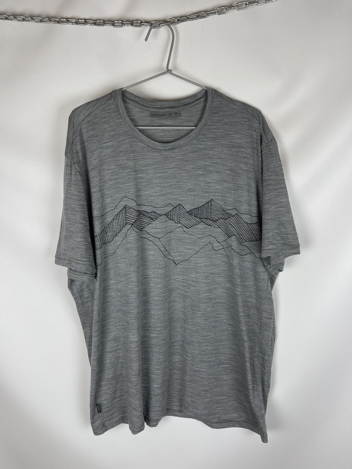 Icebreaker Icebreaker Man wool big mountain logo tee shirt outdoor Size US XXL / EU 58 / 5 - 1 Thumbnail