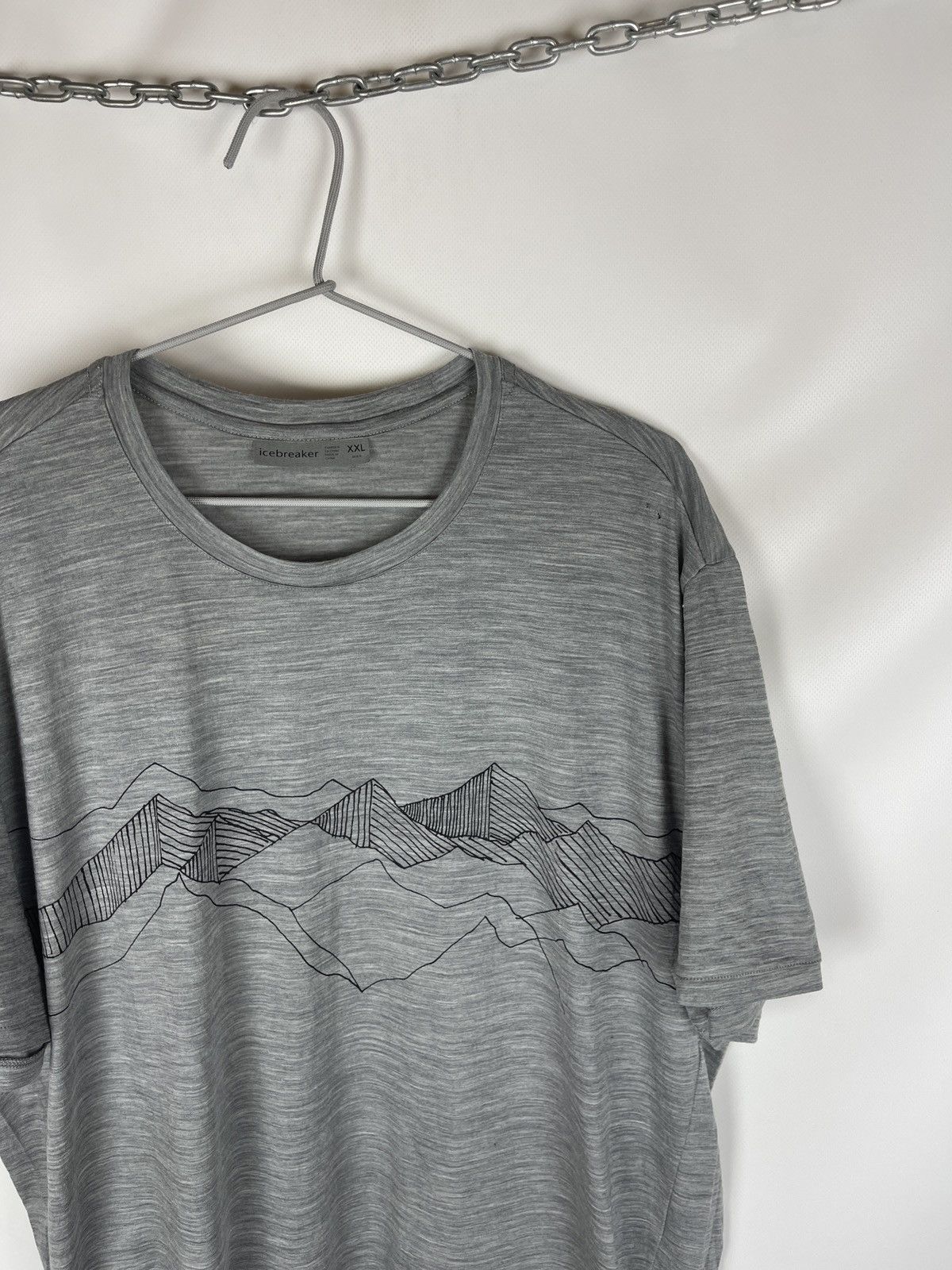 Icebreaker Icebreaker Man wool big mountain logo tee shirt outdoor Size US XXL / EU 58 / 5 - 2 Thumbnail