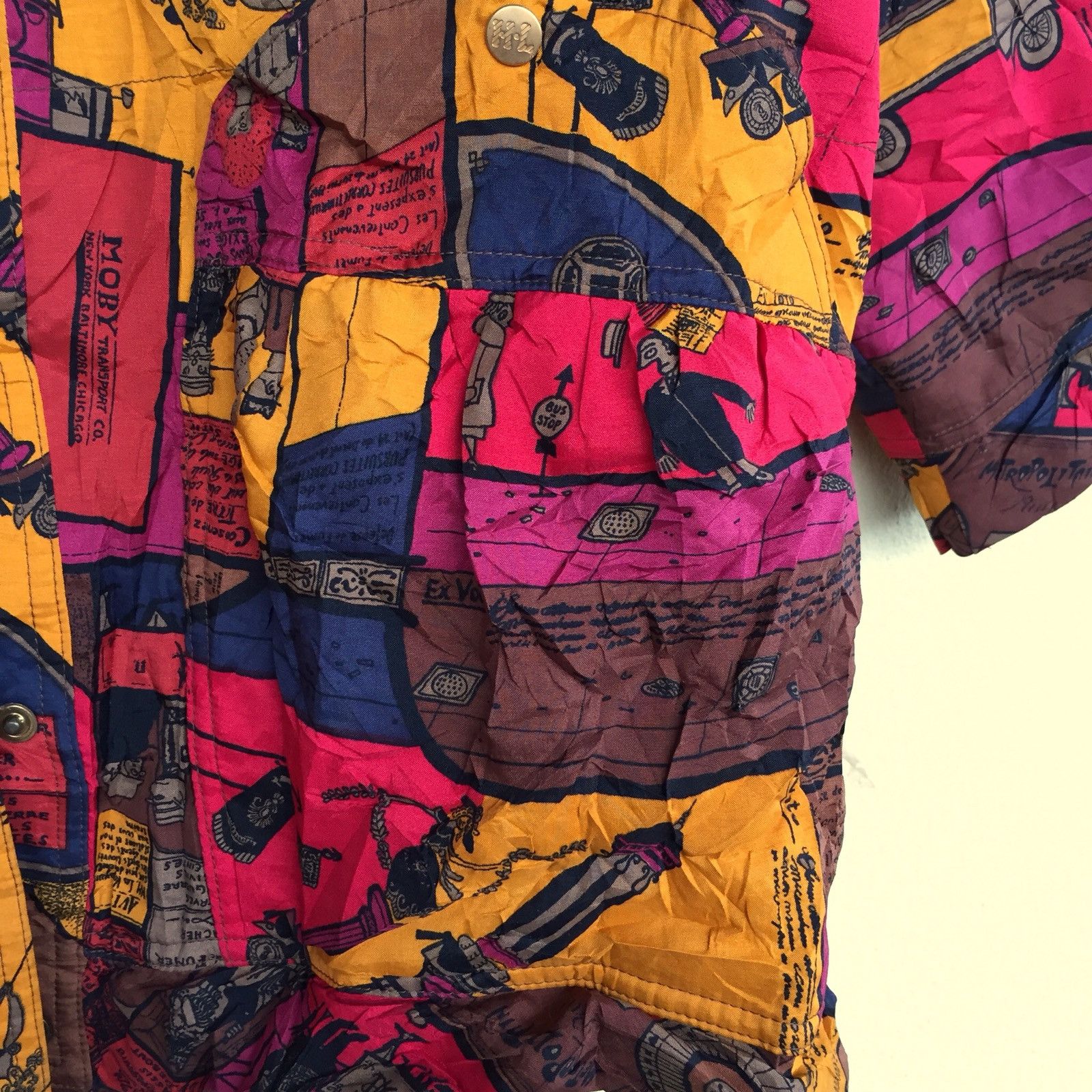 Vintage Vintage!! H-L HENRI LUC CHAPIUS Sportwear Cote D'Azur Designer Outdoor Windbreaker Full Print Pop Art Henri Luc Chapius Women Size Large Size US L / EU 52-54 / 3 - 8 Thumbnail