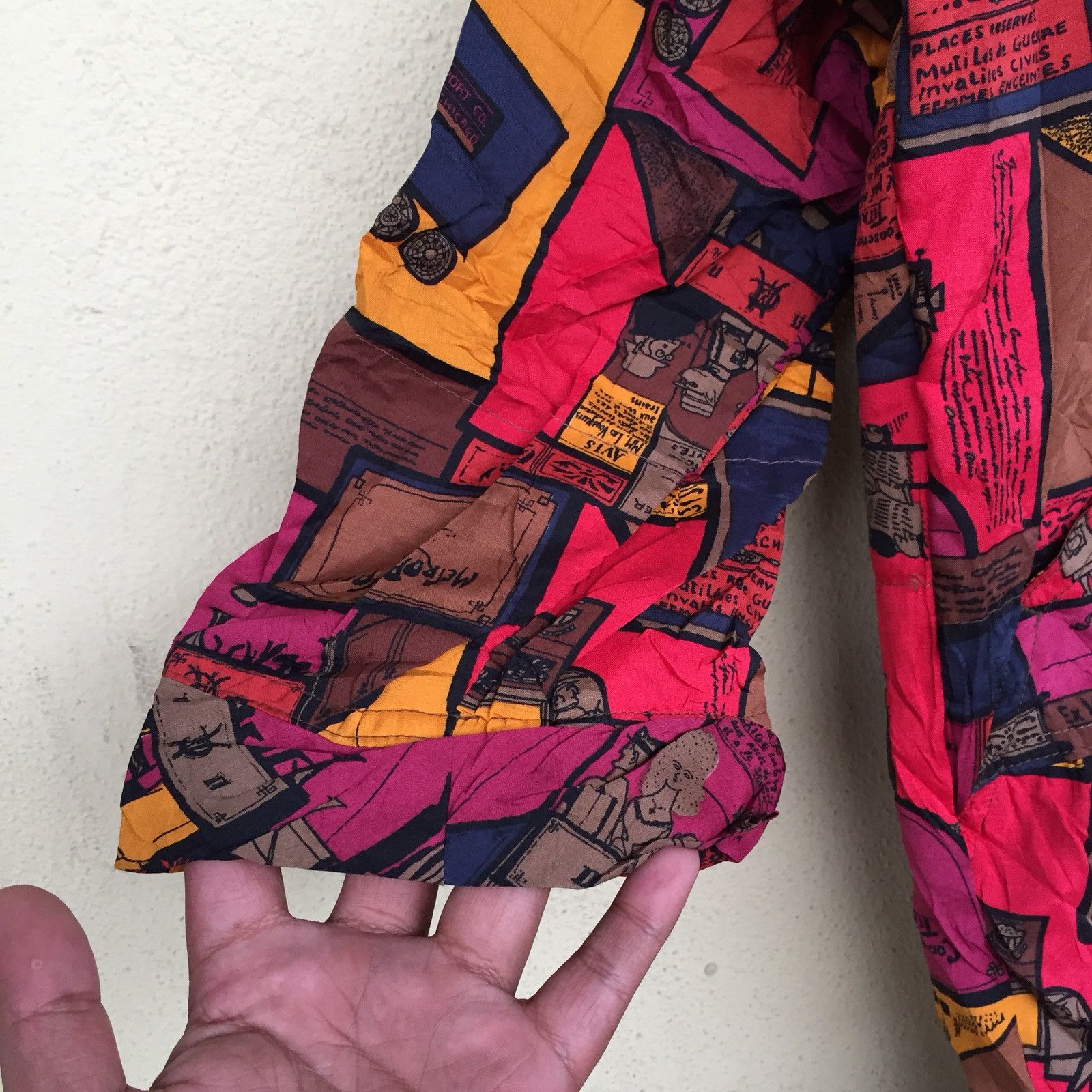 Vintage Vintage!! H-L HENRI LUC CHAPIUS Sportwear Cote D'Azur Designer Outdoor Windbreaker Full Print Pop Art Henri Luc Chapius Women Size Large Size US L / EU 52-54 / 3 - 5 Thumbnail