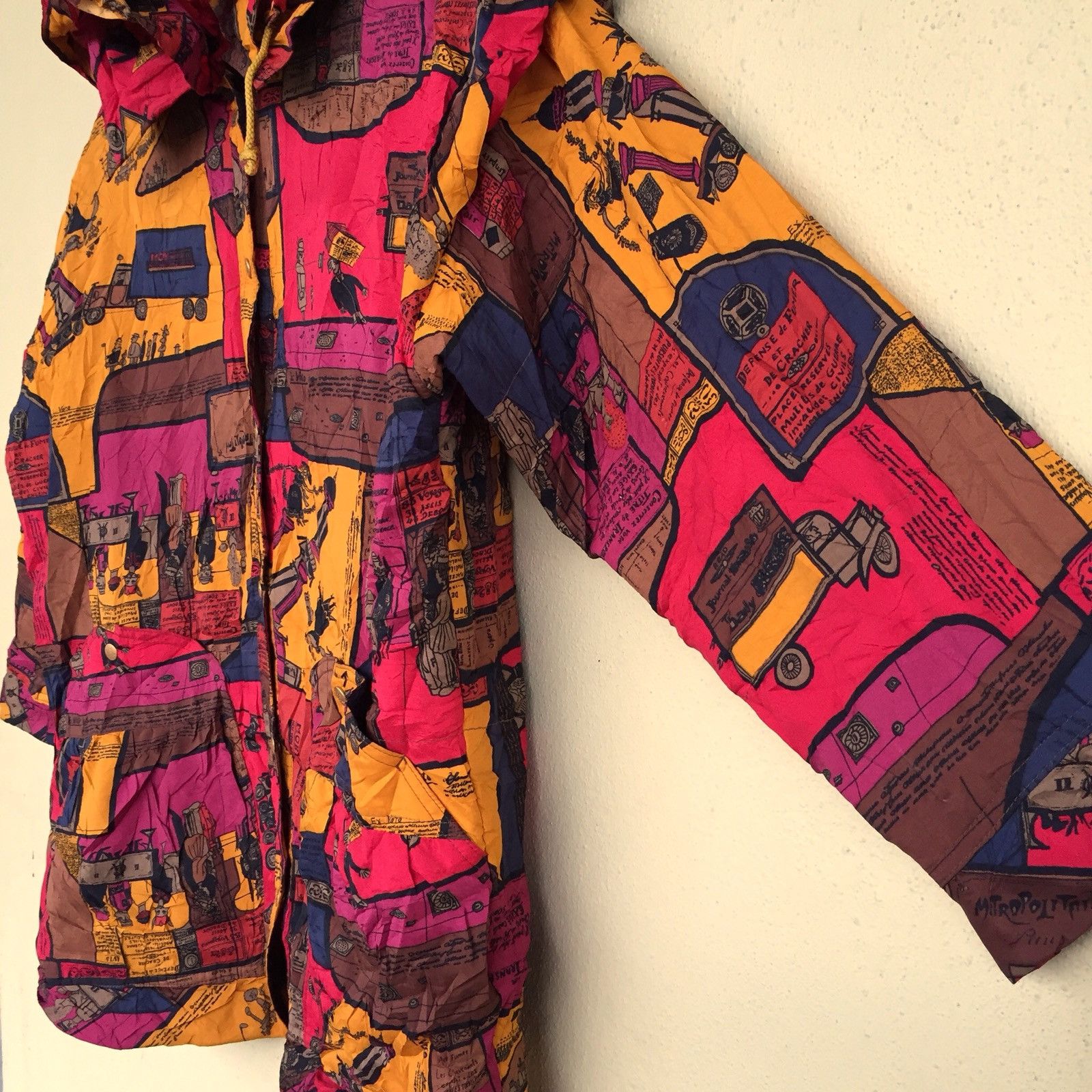 Vintage Vintage!! H-L HENRI LUC CHAPIUS Sportwear Cote D'Azur Designer Outdoor Windbreaker Full Print Pop Art Henri Luc Chapius Women Size Large Size US L / EU 52-54 / 3 - 4 Thumbnail