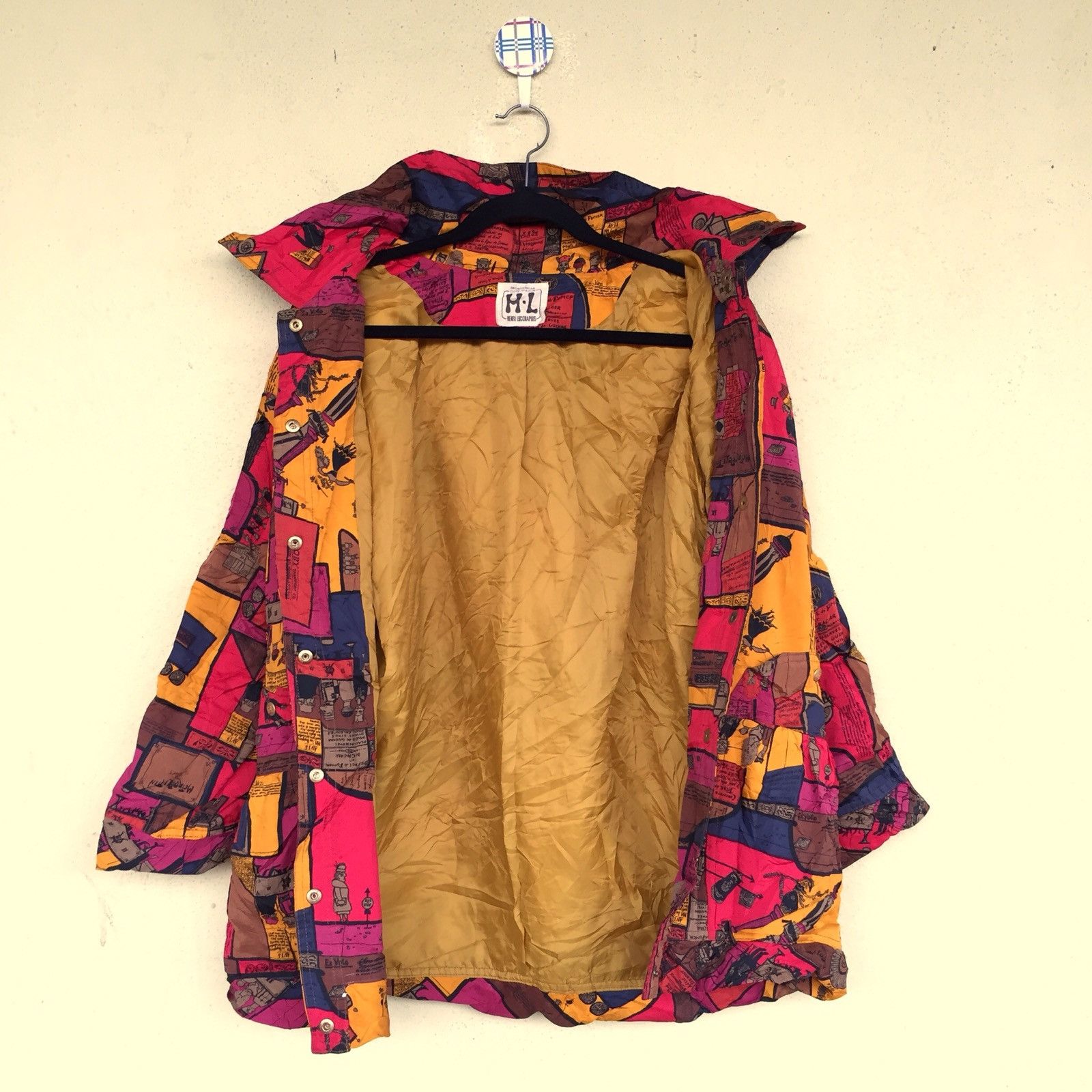 Vintage Vintage!! H-L HENRI LUC CHAPIUS Sportwear Cote D'Azur Designer Outdoor Windbreaker Full Print Pop Art Henri Luc Chapius Women Size Large Size US L / EU 52-54 / 3 - 9 Thumbnail