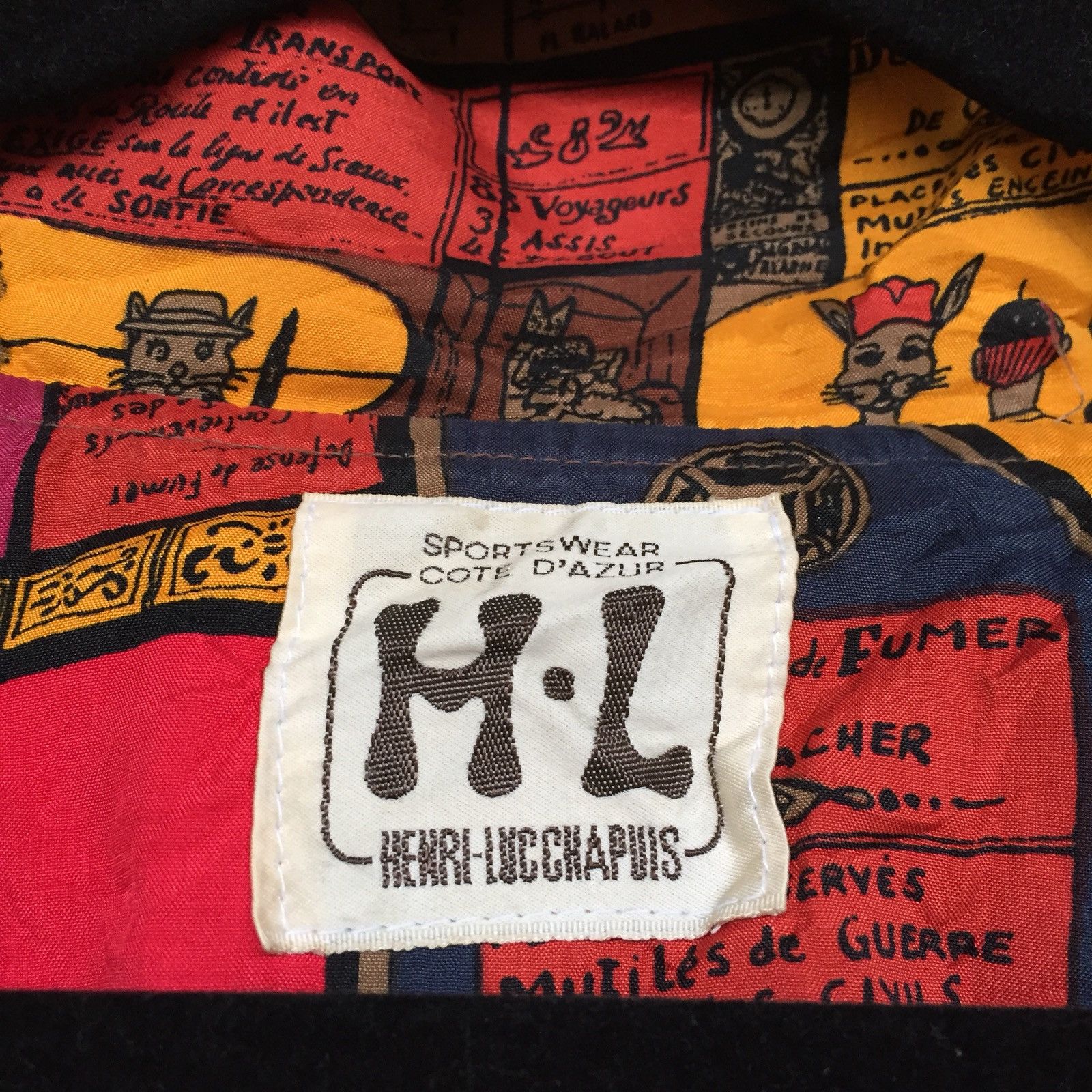 Vintage Vintage!! H-L HENRI LUC CHAPIUS Sportwear Cote D'Azur Designer Outdoor Windbreaker Full Print Pop Art Henri Luc Chapius Women Size Large Size US L / EU 52-54 / 3 - 10 Thumbnail
