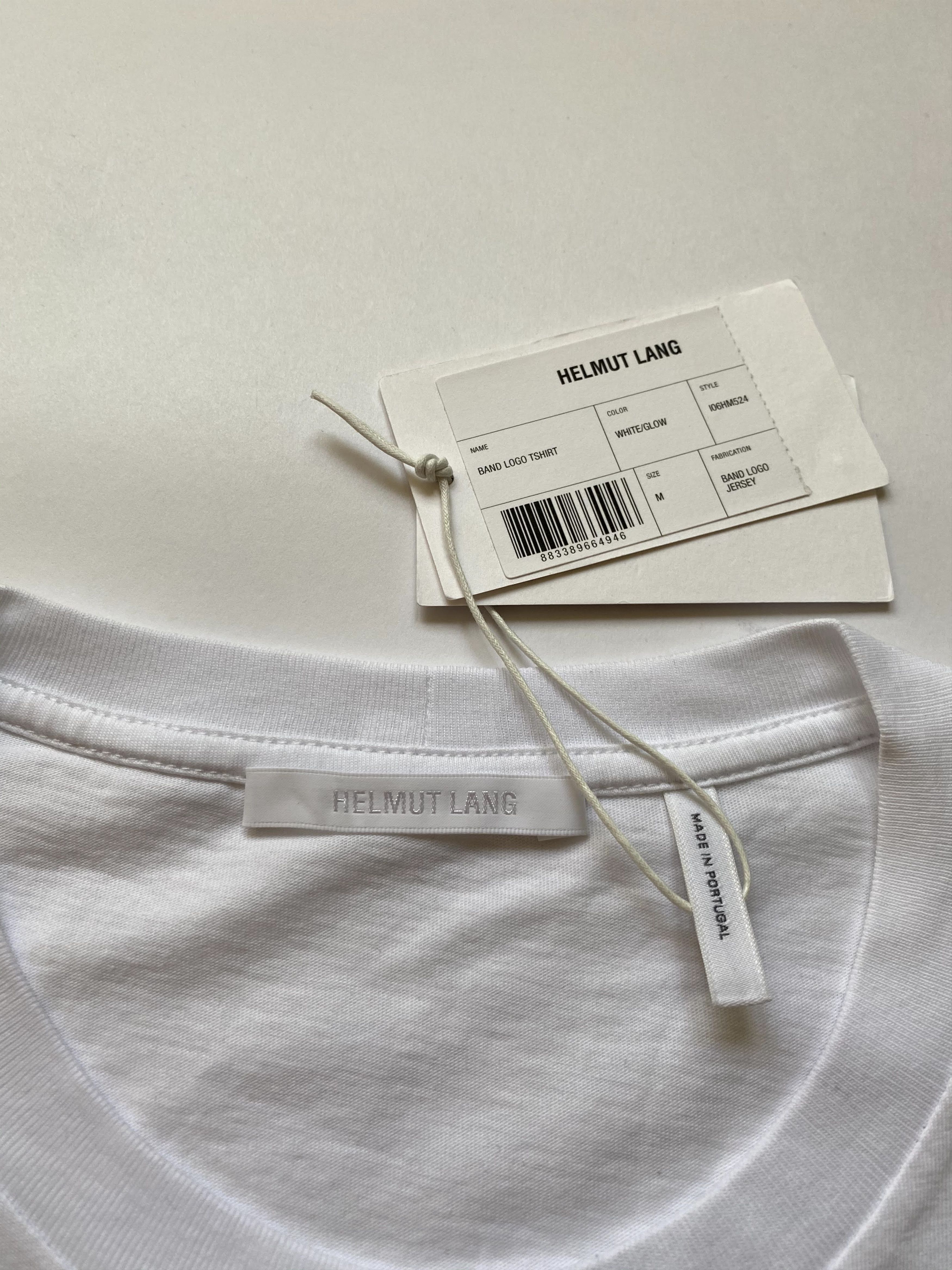 Helmut Lang ⚡️QUICK SALE⚡️ Helmut Lang White with Yellow Stripe Tshirt Size US M / EU 48-50 / 2 - 3 Thumbnail