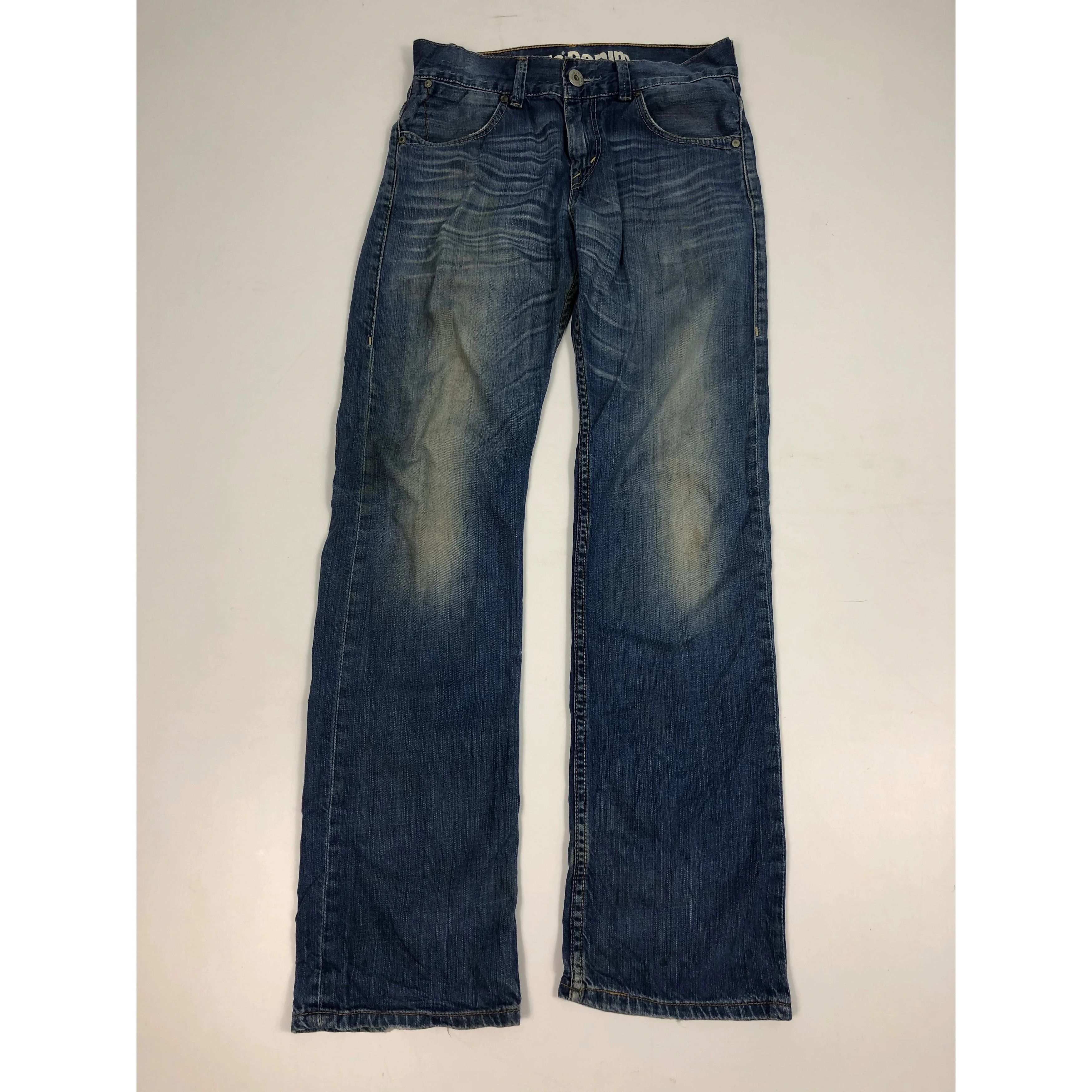 image of Levis 523 Straight Cut Denim Faded in Blue Denim, Men's (Size 31)