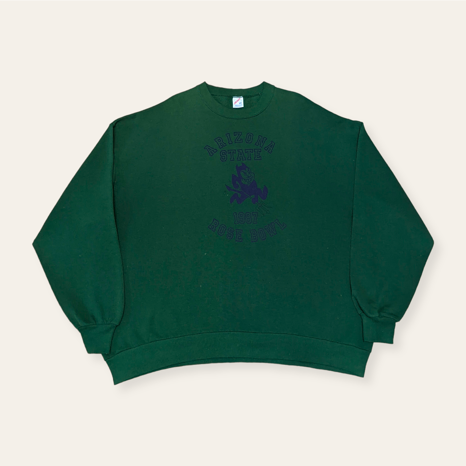 NCAA × NFL × Vintage Vintage 80s Arizona Devils 1987 Rosebowl Champion Sweatshirt Size US XXL / EU 58 / 5 - 1 Thumbnail