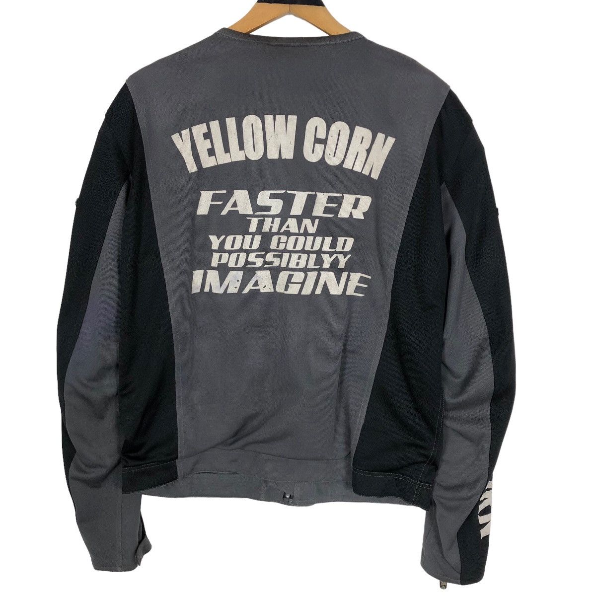 Vintage Vintage 90s Black Running Project Yellow Corn Biker Jacket Size US L / EU 52-54 / 3 - 1 Thumbnail