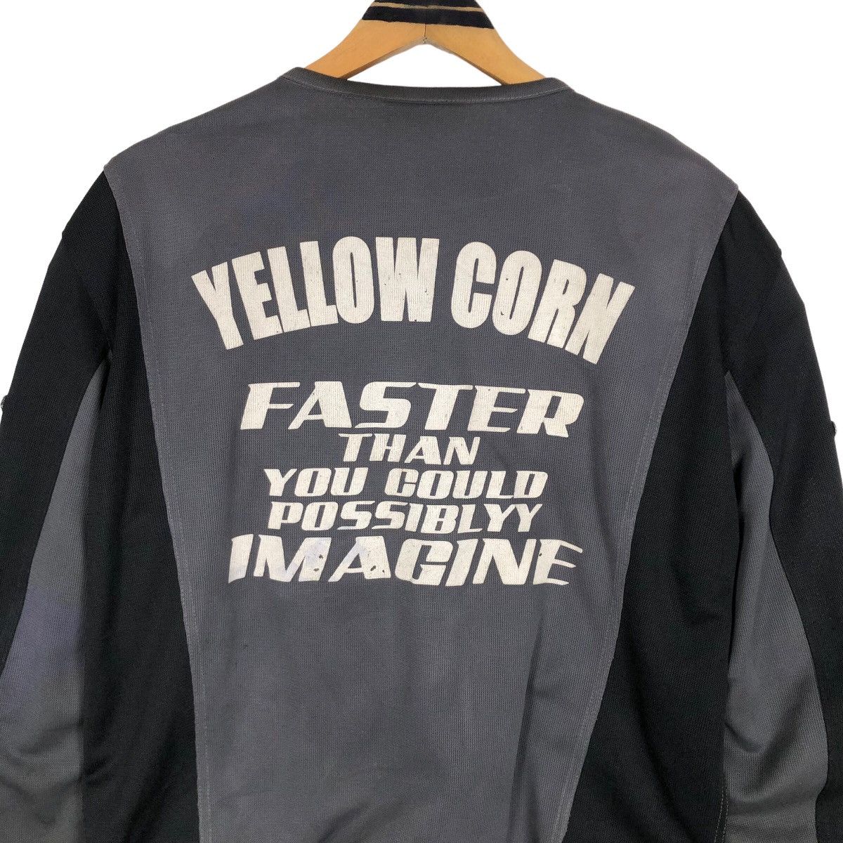 Vintage Vintage 90s Black Running Project Yellow Corn Biker Jacket Size US L / EU 52-54 / 3 - 12 Thumbnail