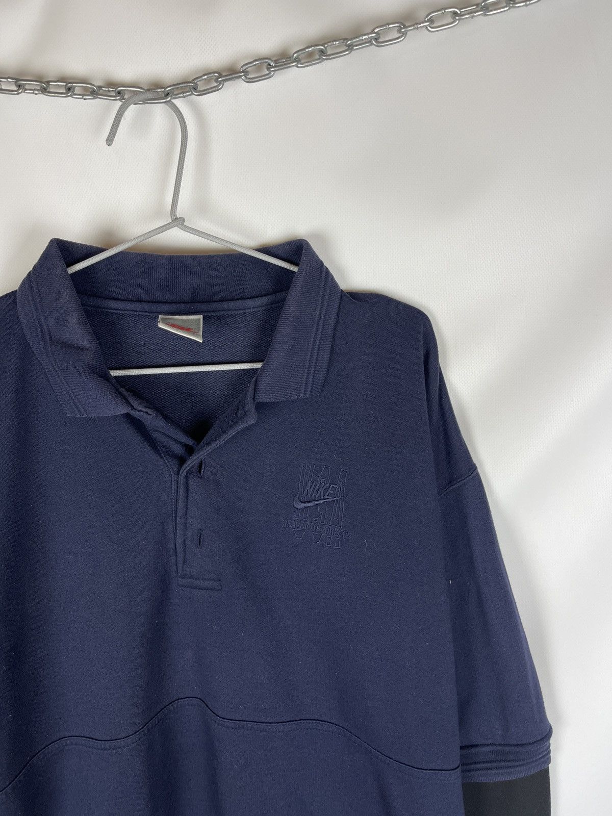 Nike Nike vintage 80s 90s Beaverton Oregon rugby long sleeve polo Size US L / EU 52-54 / 3 - 3 Thumbnail