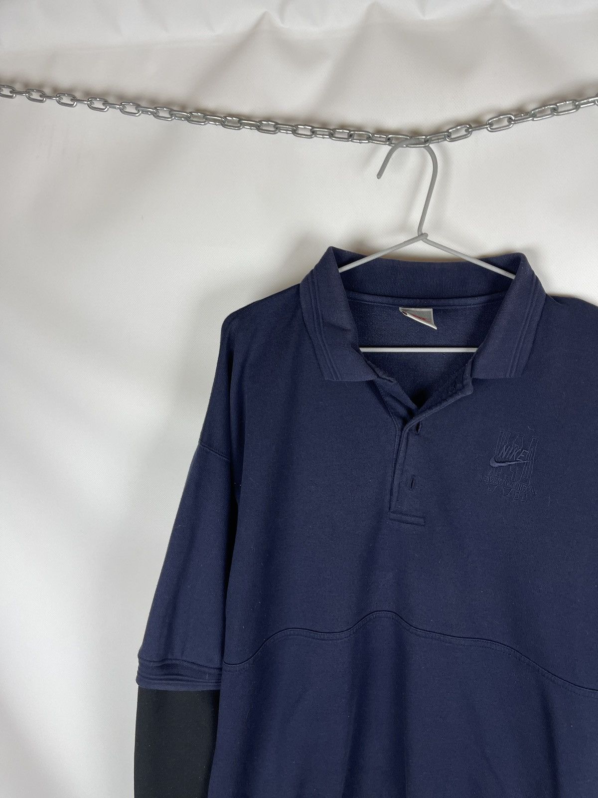 Nike Nike vintage 80s 90s Beaverton Oregon rugby long sleeve polo Size US L / EU 52-54 / 3 - 2 Thumbnail