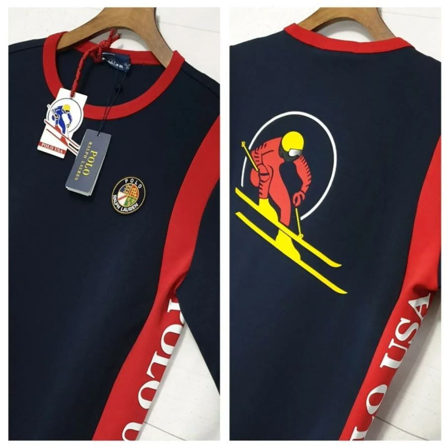 image of Polo Ralph Laurent Skier Circle Ski Polo Usa Sweater, Men's (Size XL)