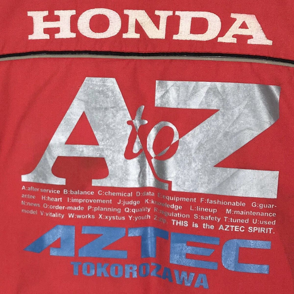 Honda Vintage Honda A To Z Light Jacket Big Logo Size US XL / EU 56 / 4 - 8 Thumbnail
